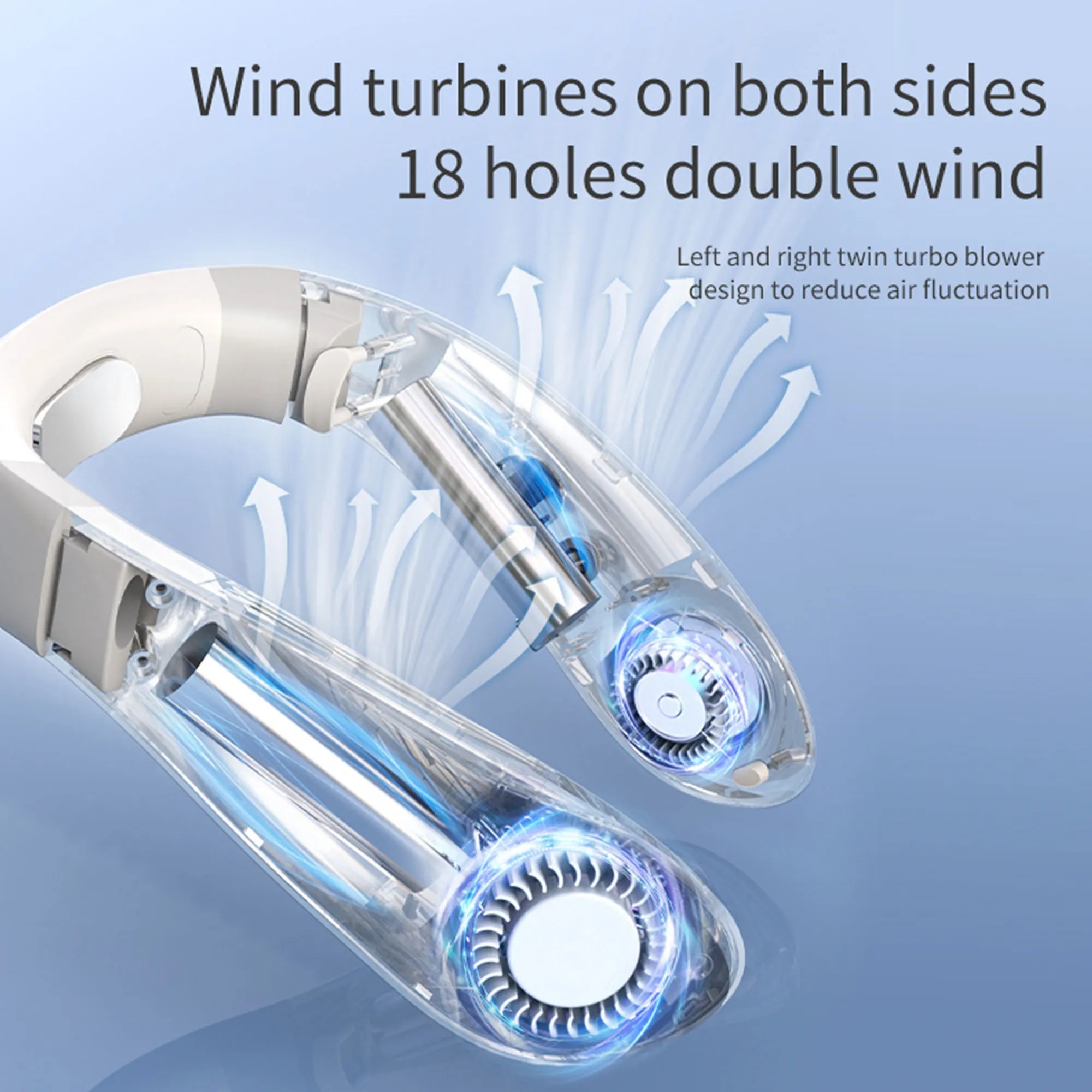 Portable Neck Fan With Semiconductor Cooling & Ice Touch 5