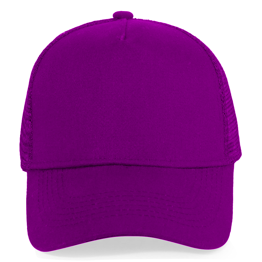 Stock Solid Color Cotton 5-Panel Trucker Cap 41