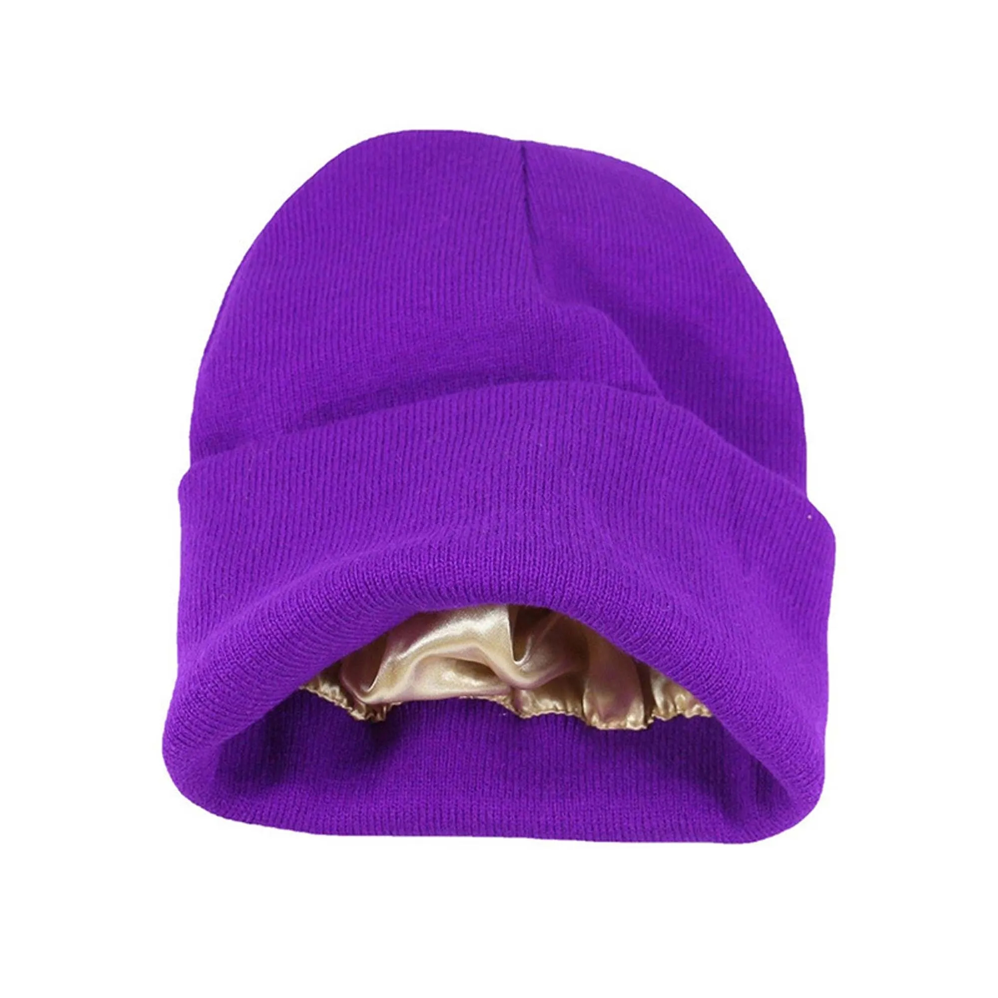 Kinitted Beanie Cap With Satin Lined 8