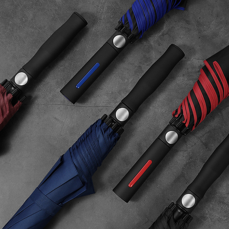 Windproof Automatic Umbrella with Colored Ribs 6