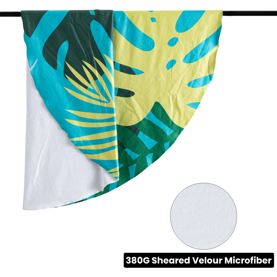 Round Subli-Sheared Velour Beach Towel (60" Diameter) 6