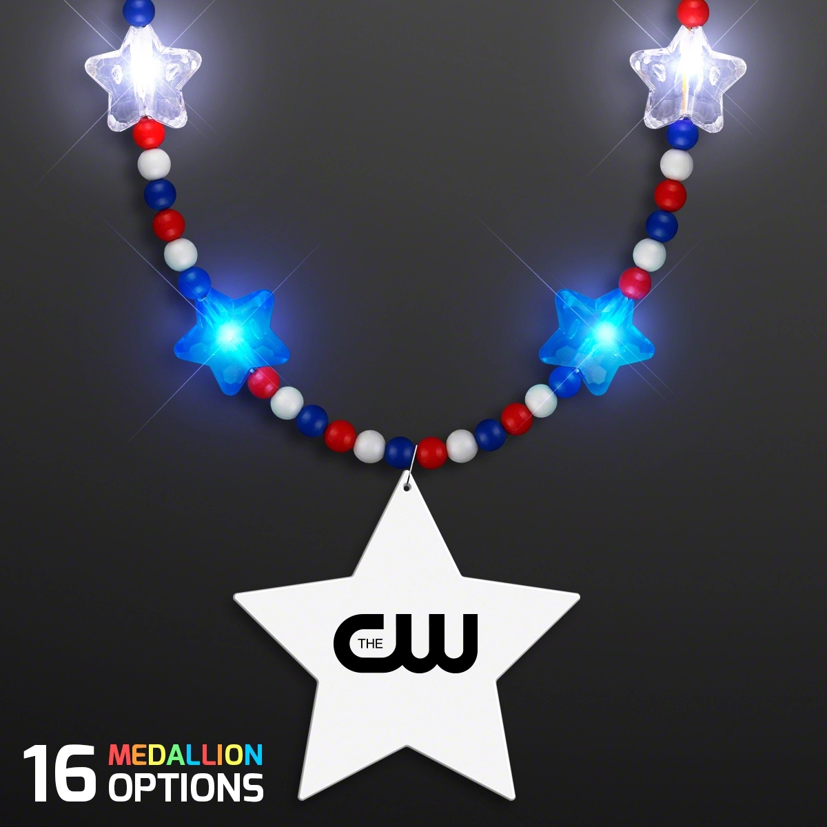 Rainbow Light Up Star Beads with Medallions 5