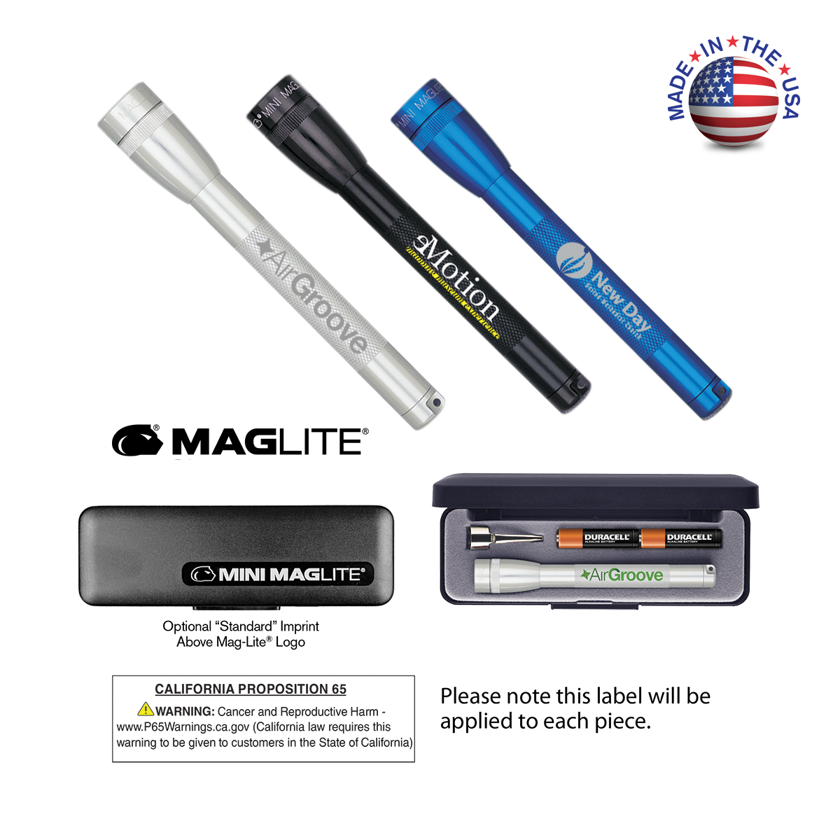 M3A Mini MAGLITE® 2AAA, Laser Engraved 1
