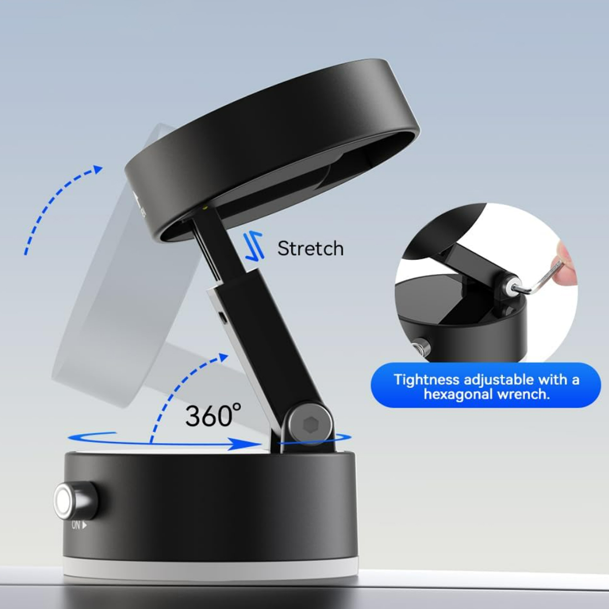 Auto Rotating Magnetic Phone Holder with Suction Base 4