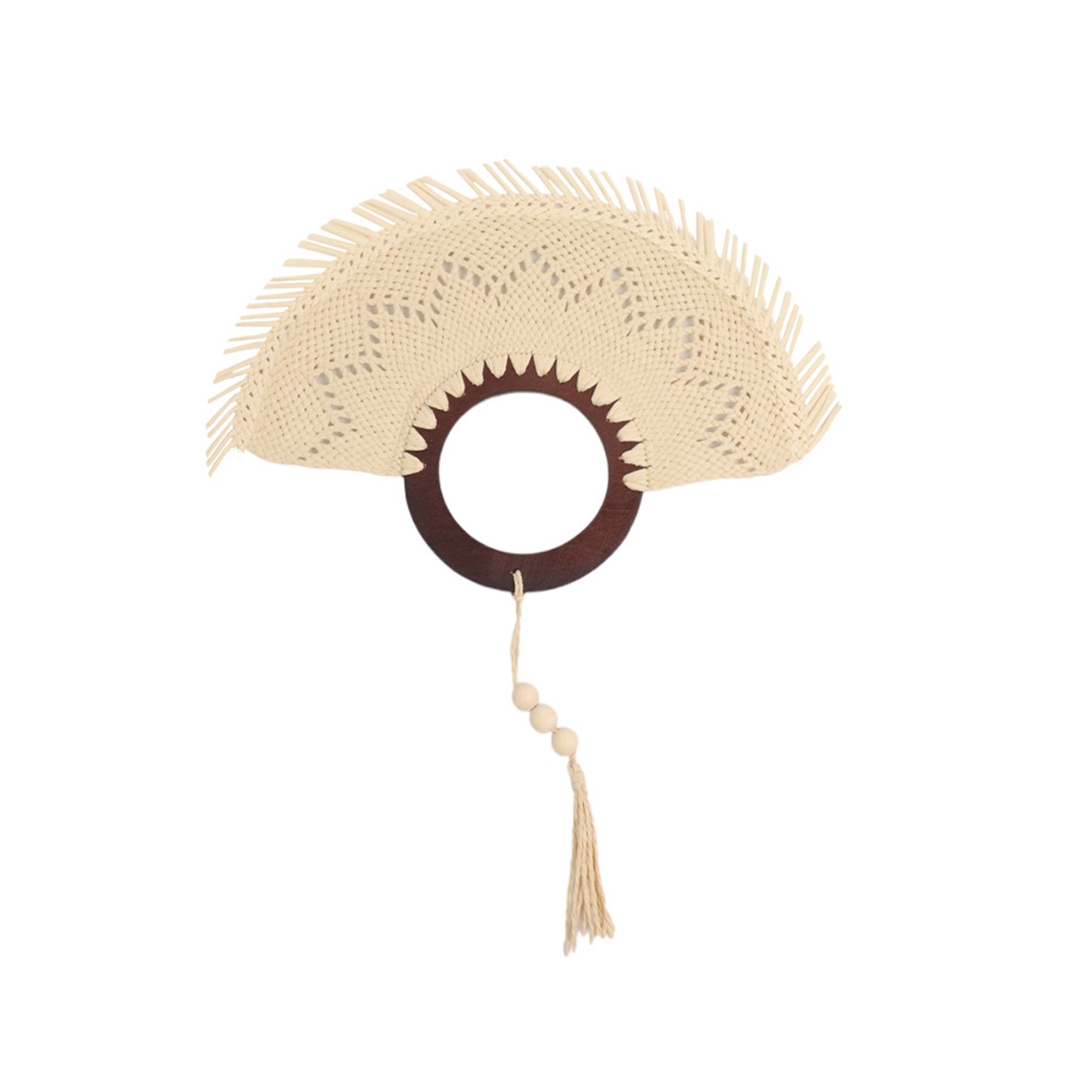 Straw Palm Hand Held Fan 3