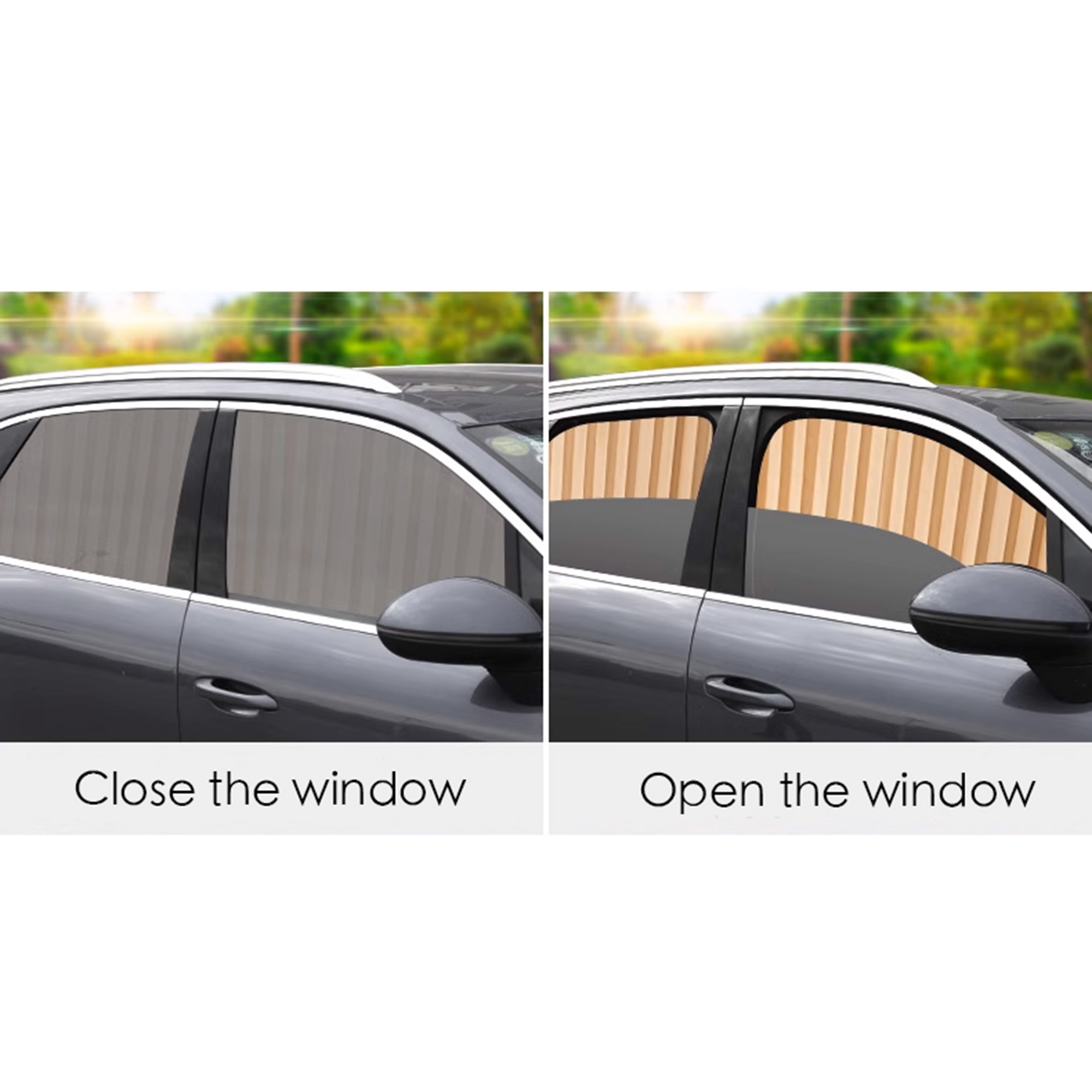 MOQ50 Track-Mounted Sunshade Curtain For Cars 1