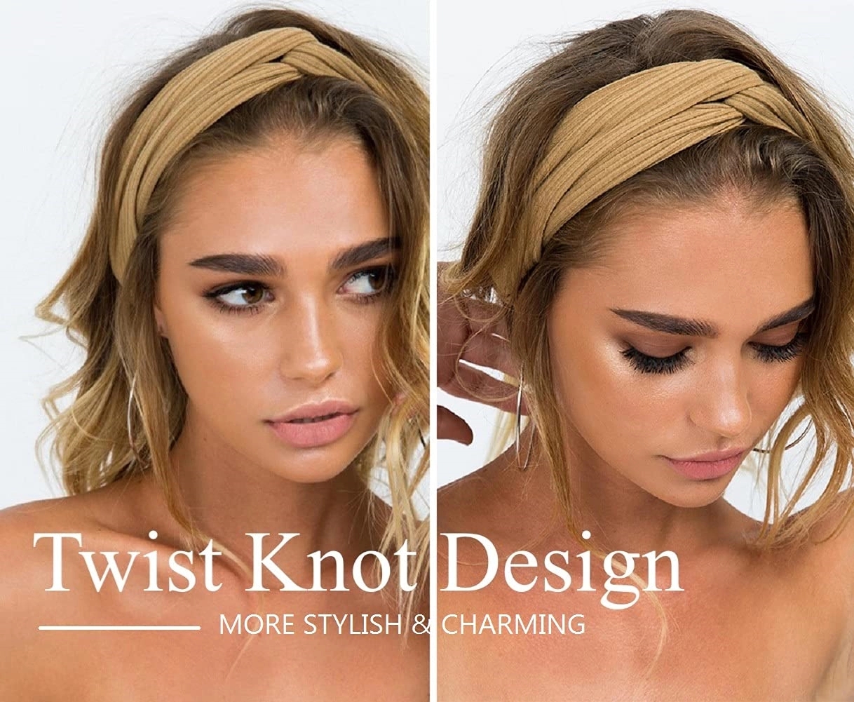 Women Twist Knotted Boho Stretchy Hair Bands 6