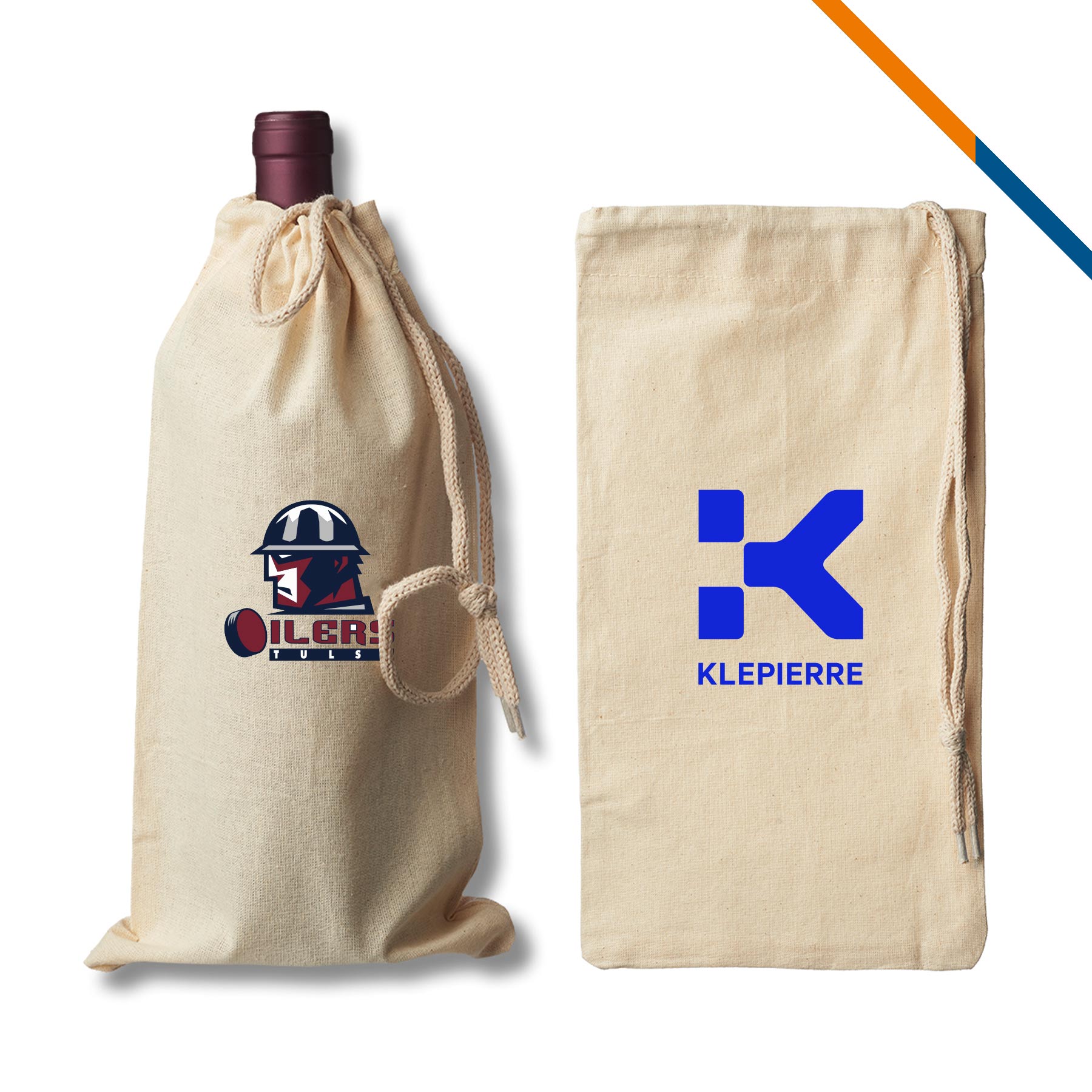 Veronica Cotton Drawstring Wine Bags 2