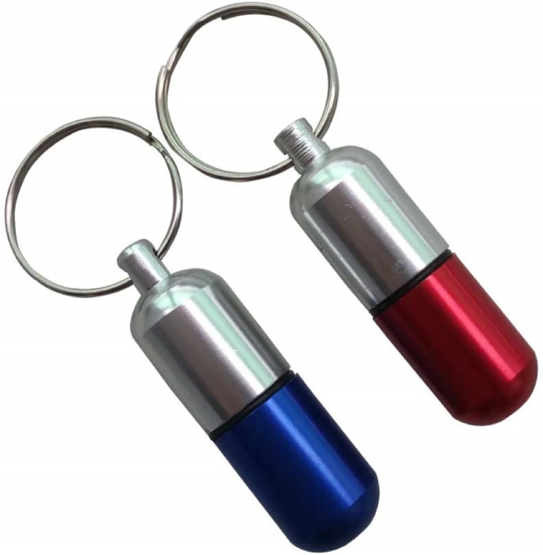 Capsule Shape Aluminum Pill Box 3