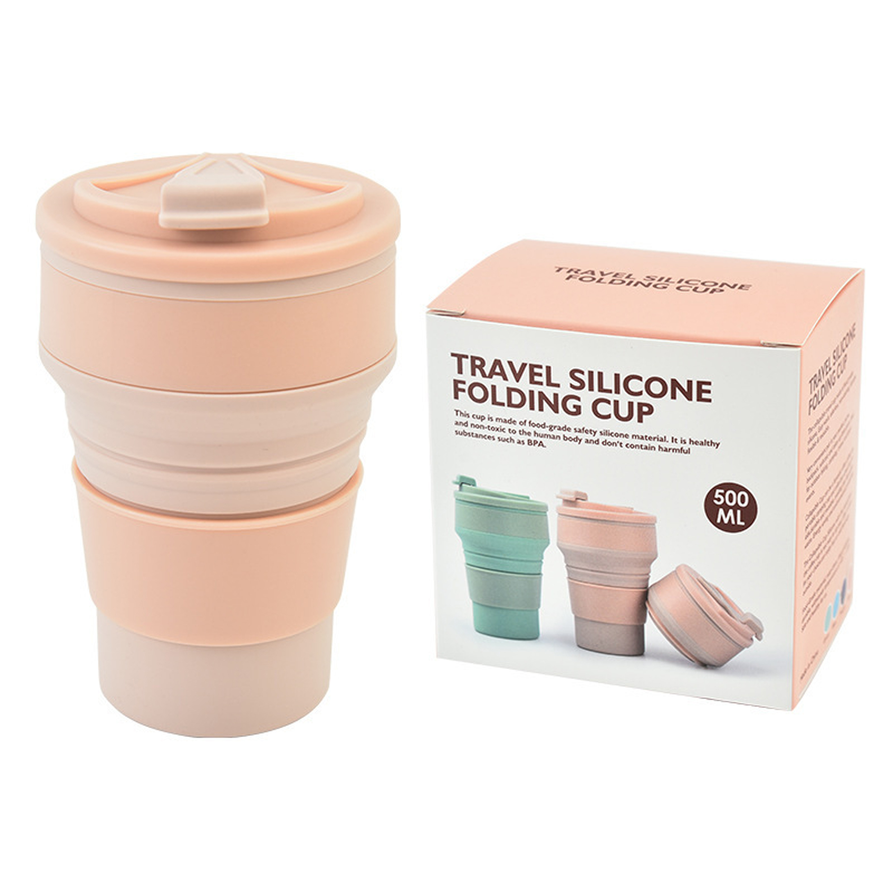 17oz Silicone Collapsible Travel Cup. 3