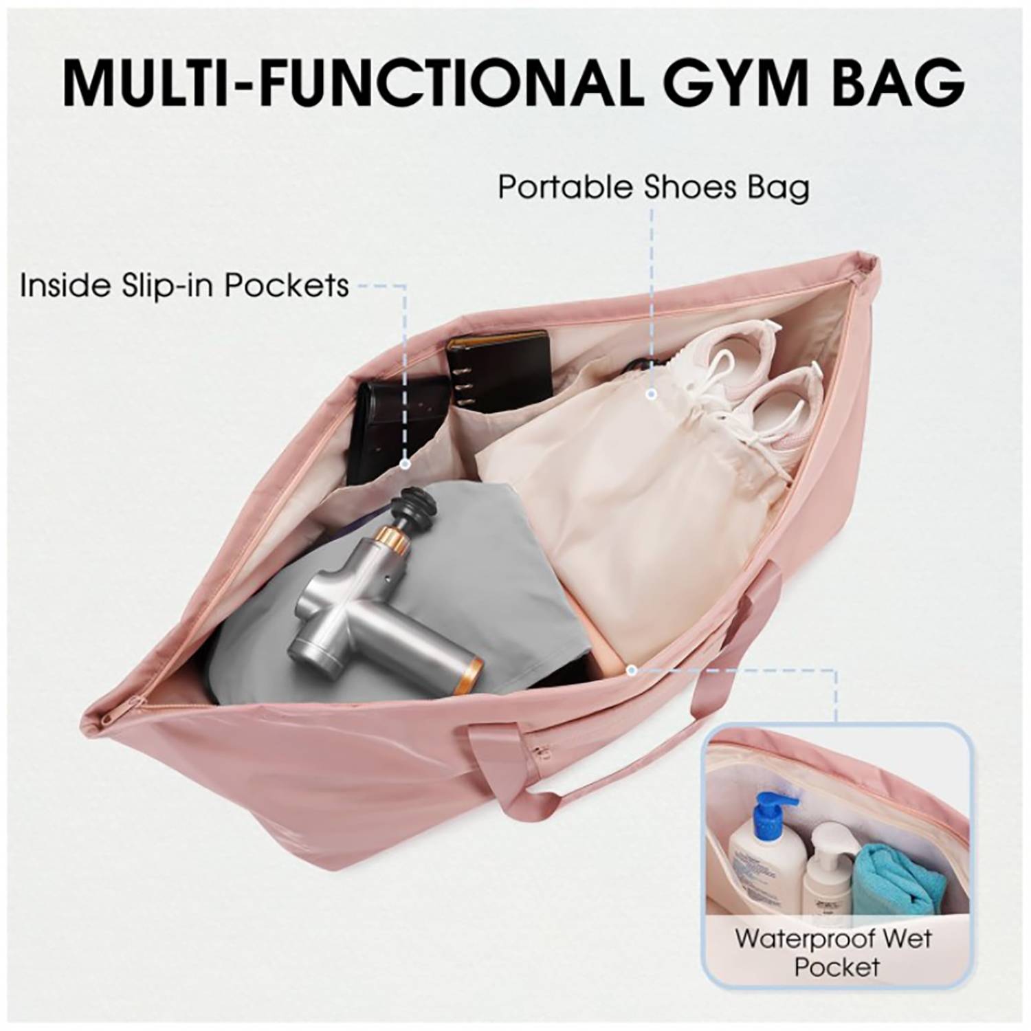 Foldable large travel fitness deffel bag 10