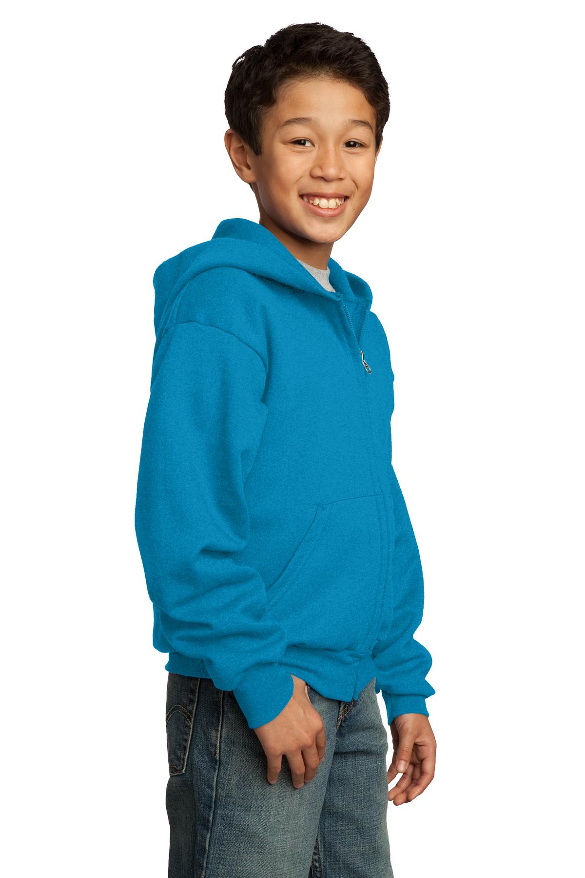 Port & Company® Youth Core Fleece Full-Zip Hooded Sweatshirt 54