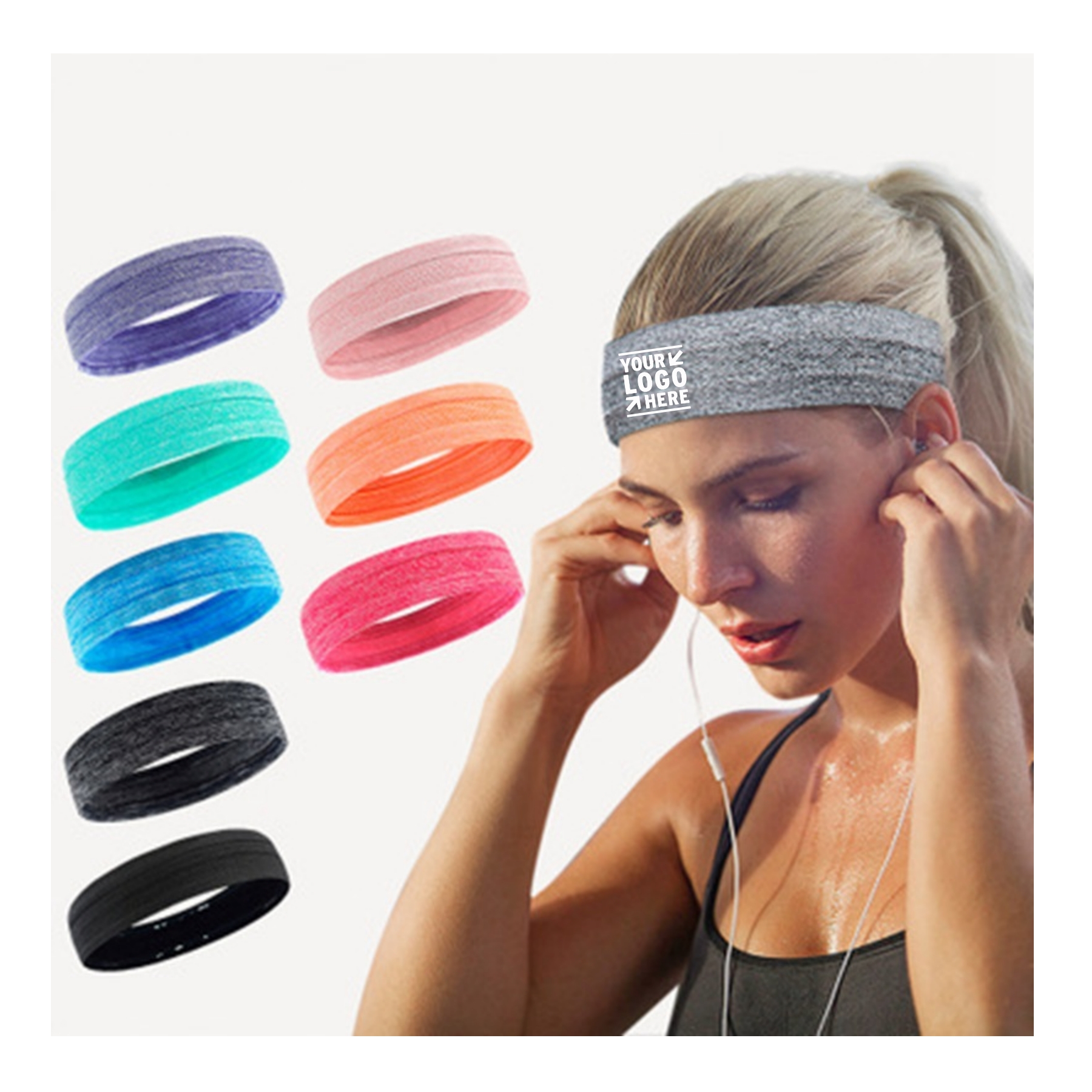 Elastic Non Slip Sports Headband Sweatband 2