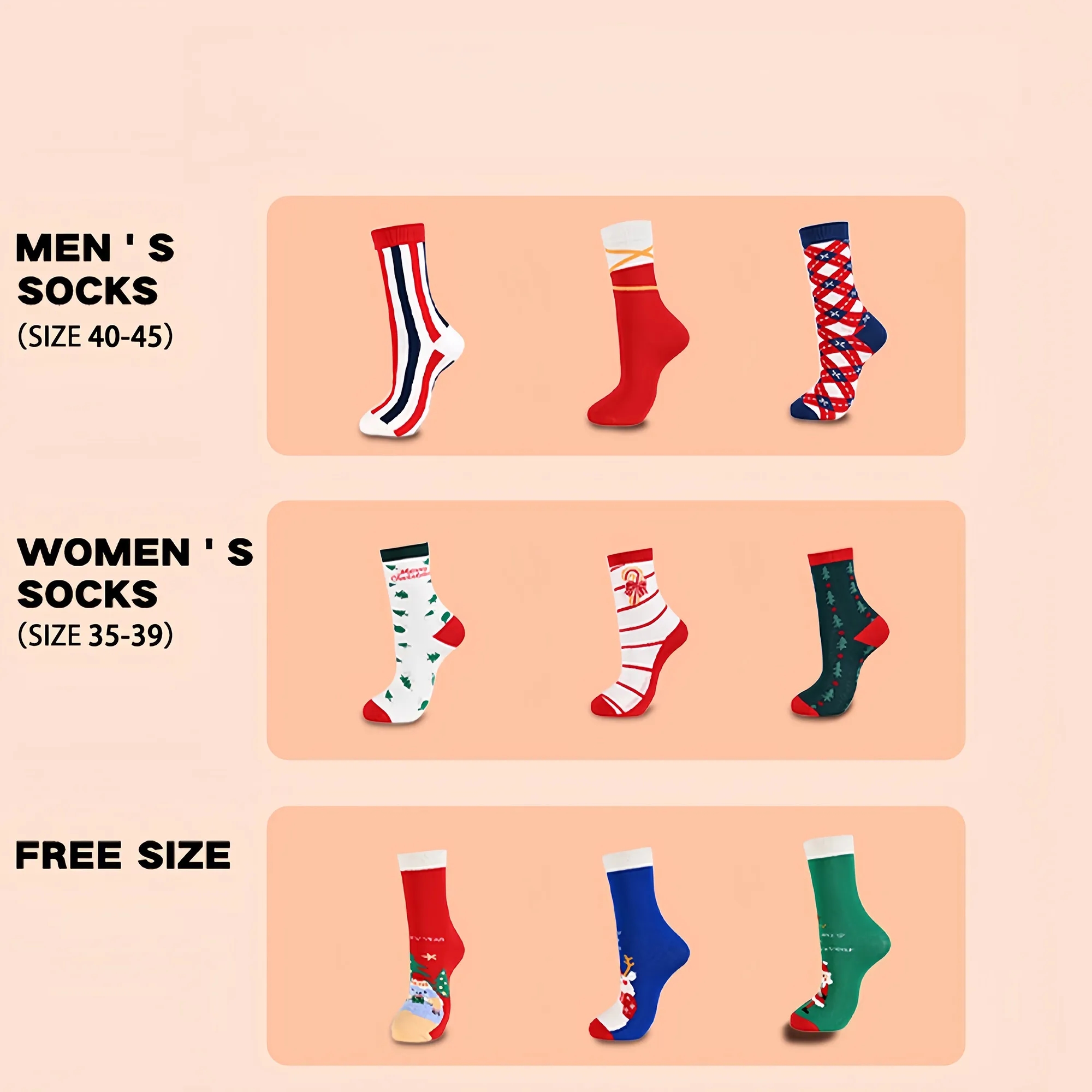 Christmas Crew Sock, Festive Holiday Gift, Stocking Stuffer 2
