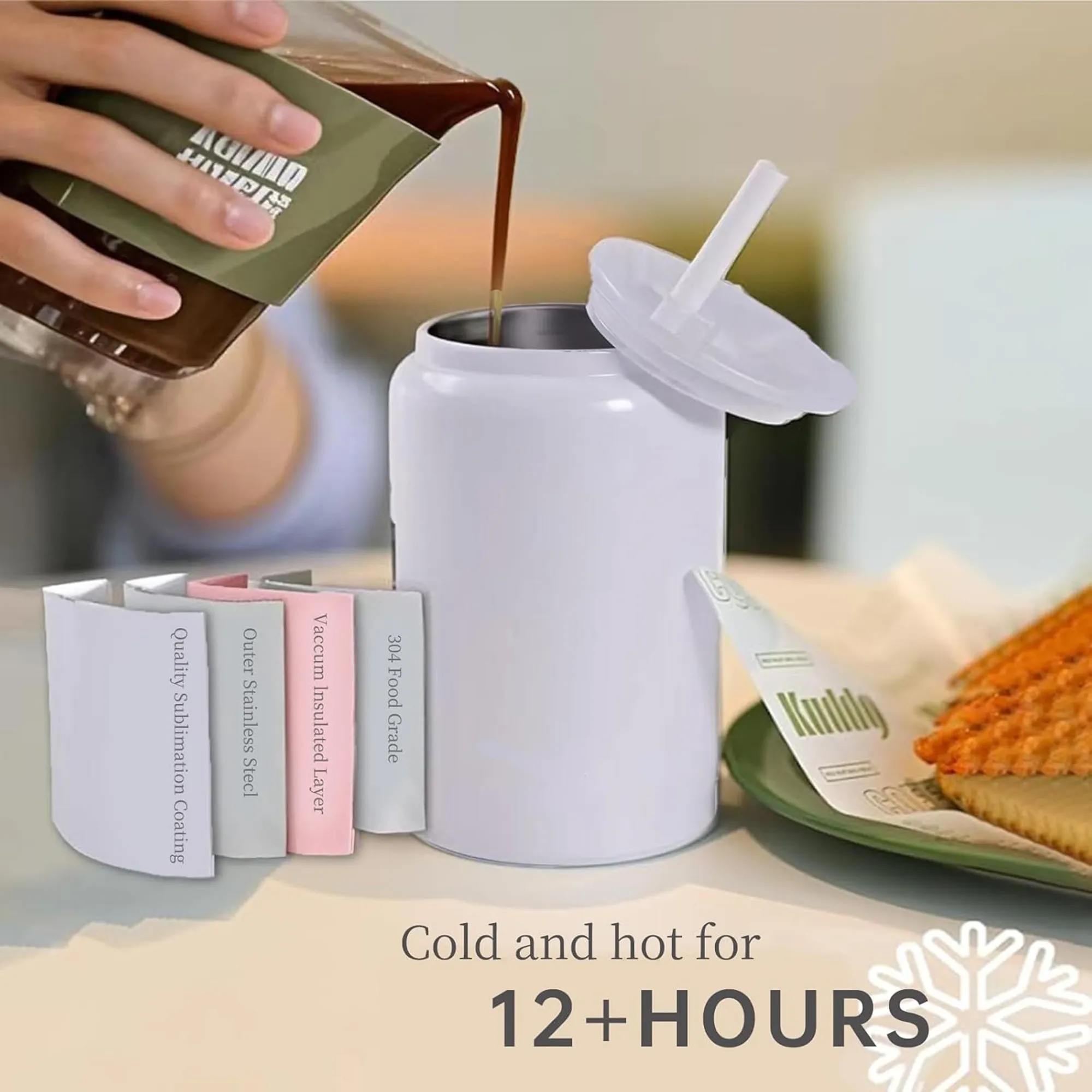 16 Oz Insulated Tumbler With Lid And Straw 5