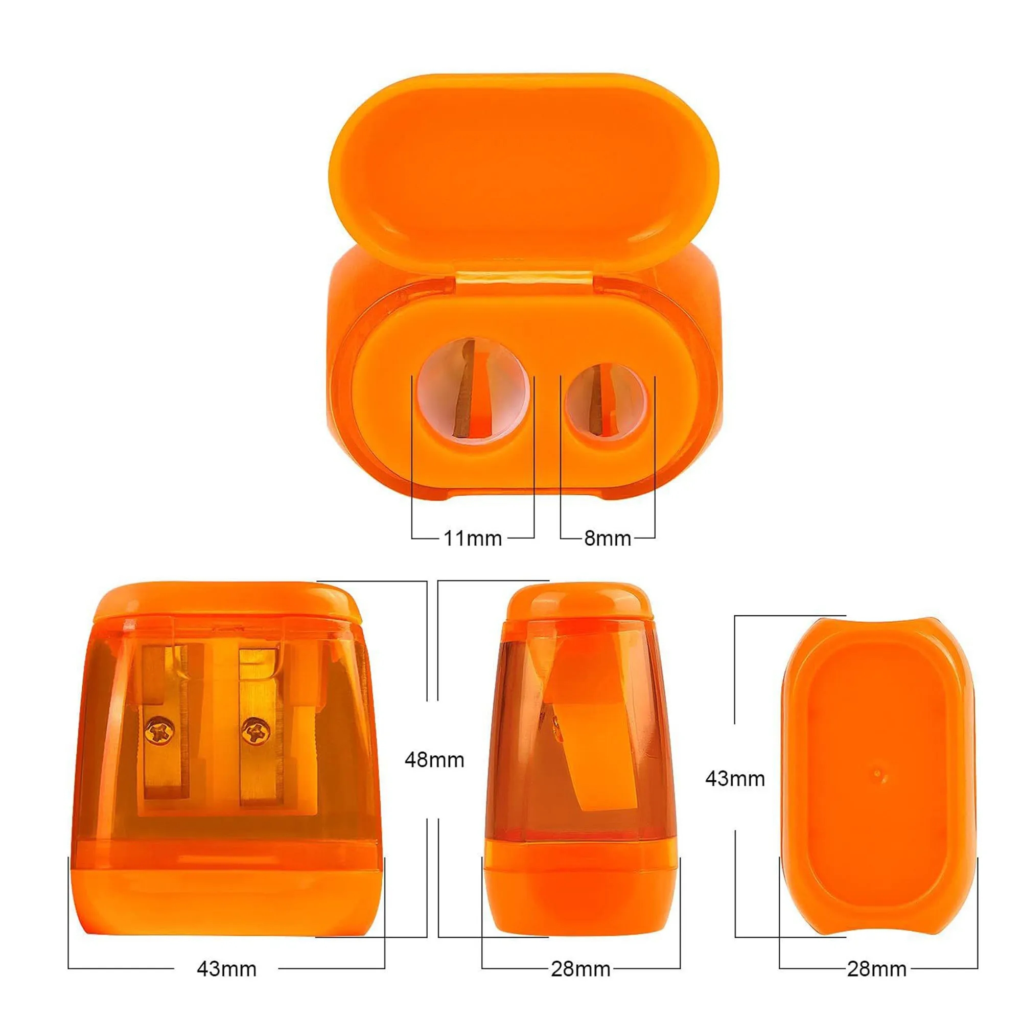 Mixed Color Double hole pencil sharpener 3