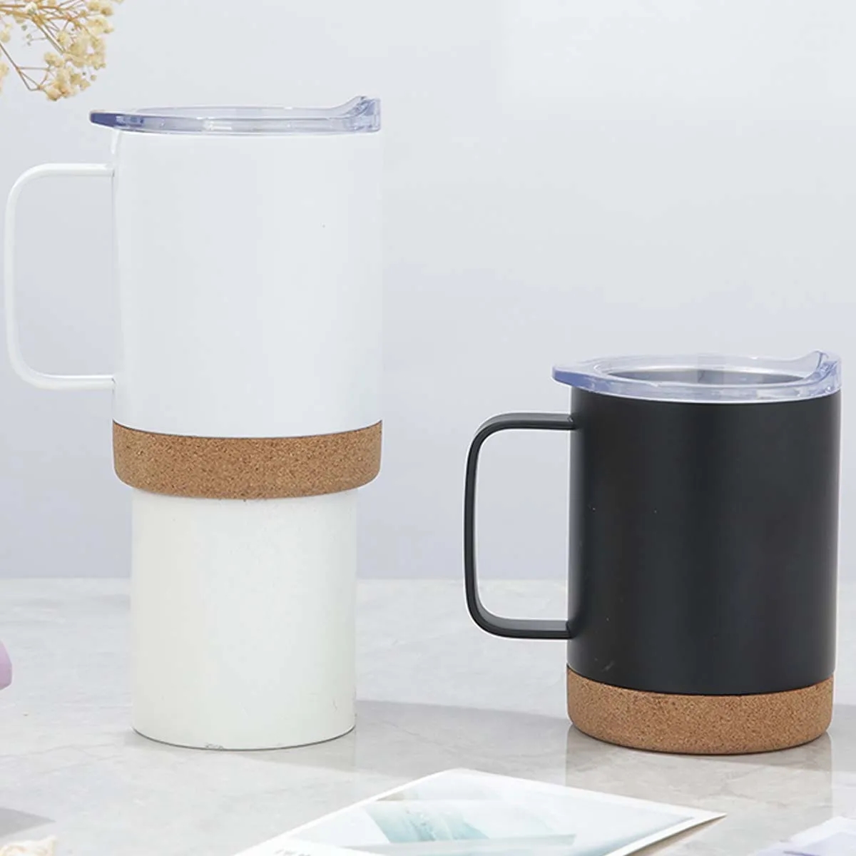 12 oz. Cork Base Bottom Stainless Steel Insulated Coffee Mug 8