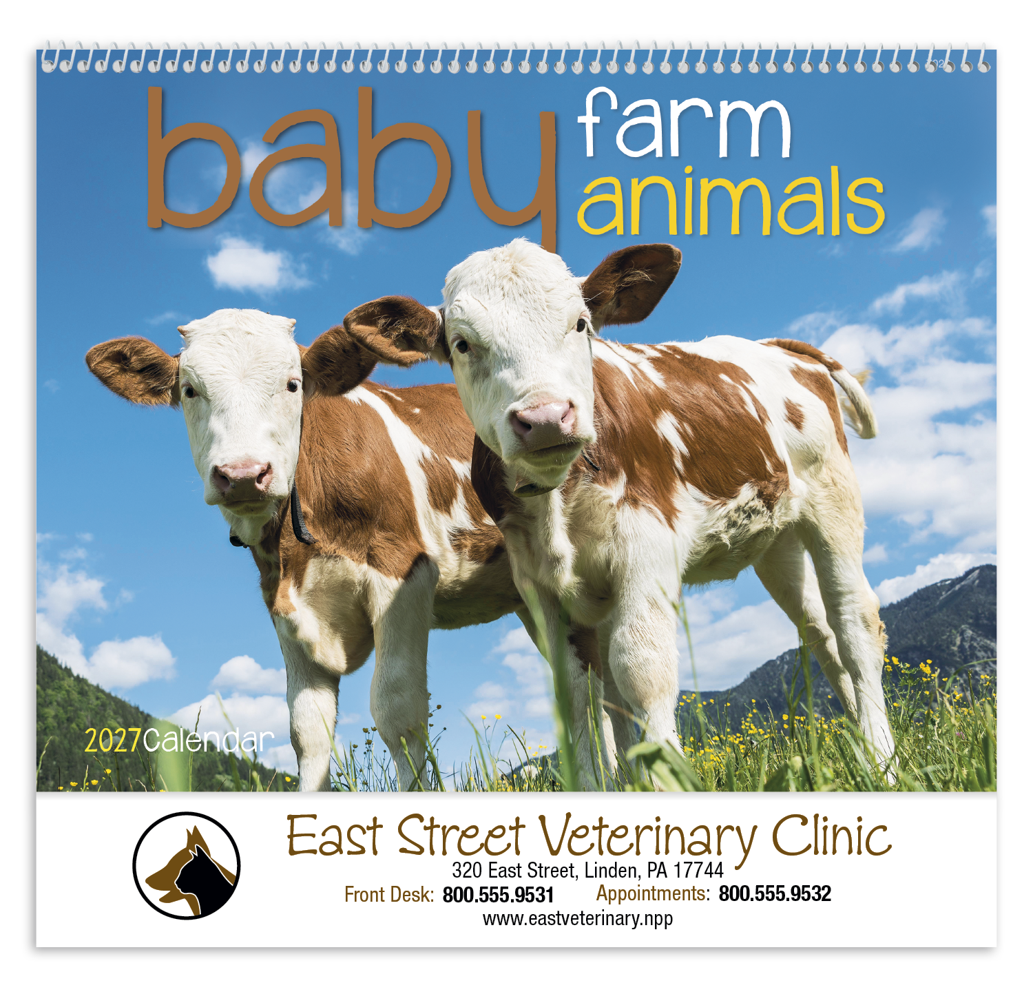Good Value™ Baby Farm Animals - Spiral Calendar 43