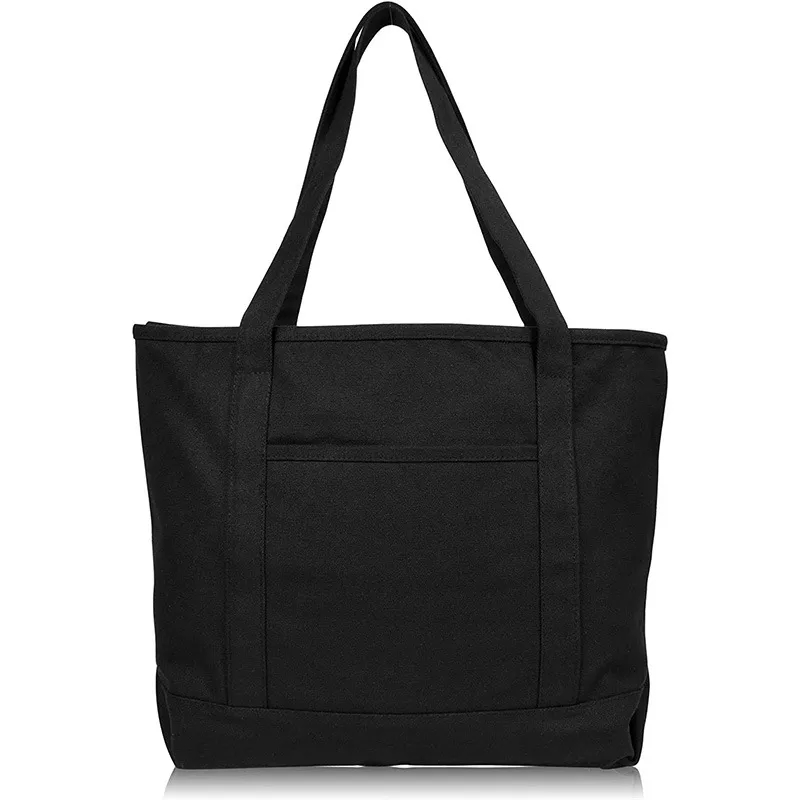 Large Colorful Cotton Canvas Tote Bag, custom tote bag with logo imprint 3