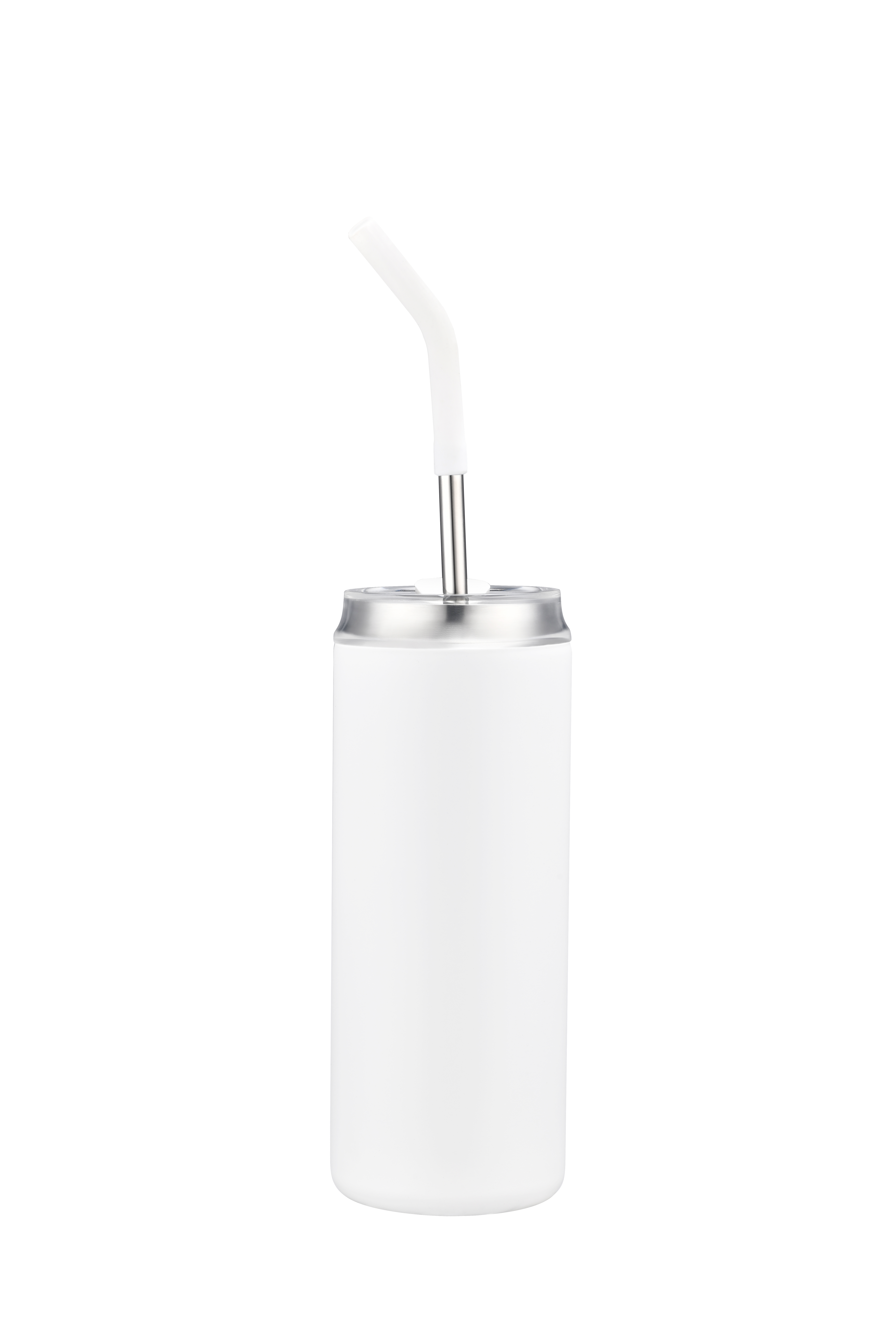 Endura 20 oz White Stainless Steel Bottle, custom water bottle with logo imprint 1