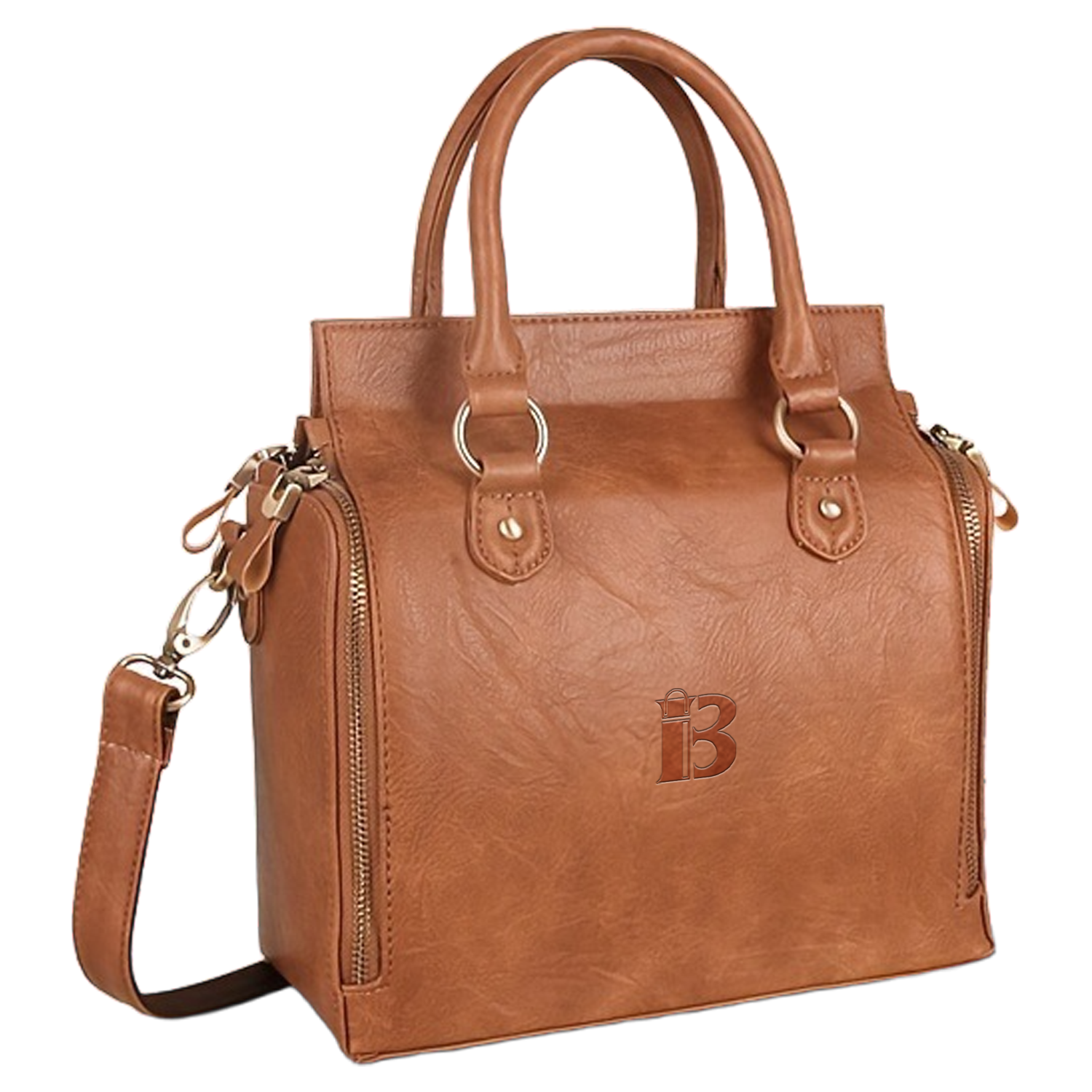 PU Leather Detachable Shoulder Strap Tote Bag, custom tote bag with logo imprint 7