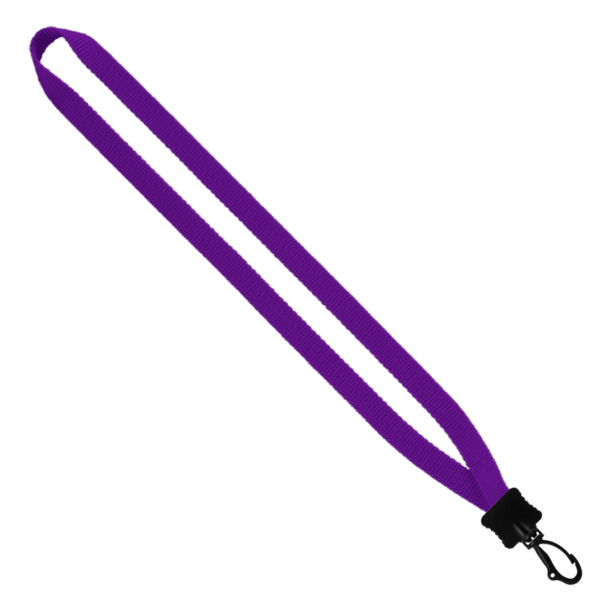 1/2" Smooth Nylon Lanyard with Plastic Clamshell & Swivel Snap Hook 19
