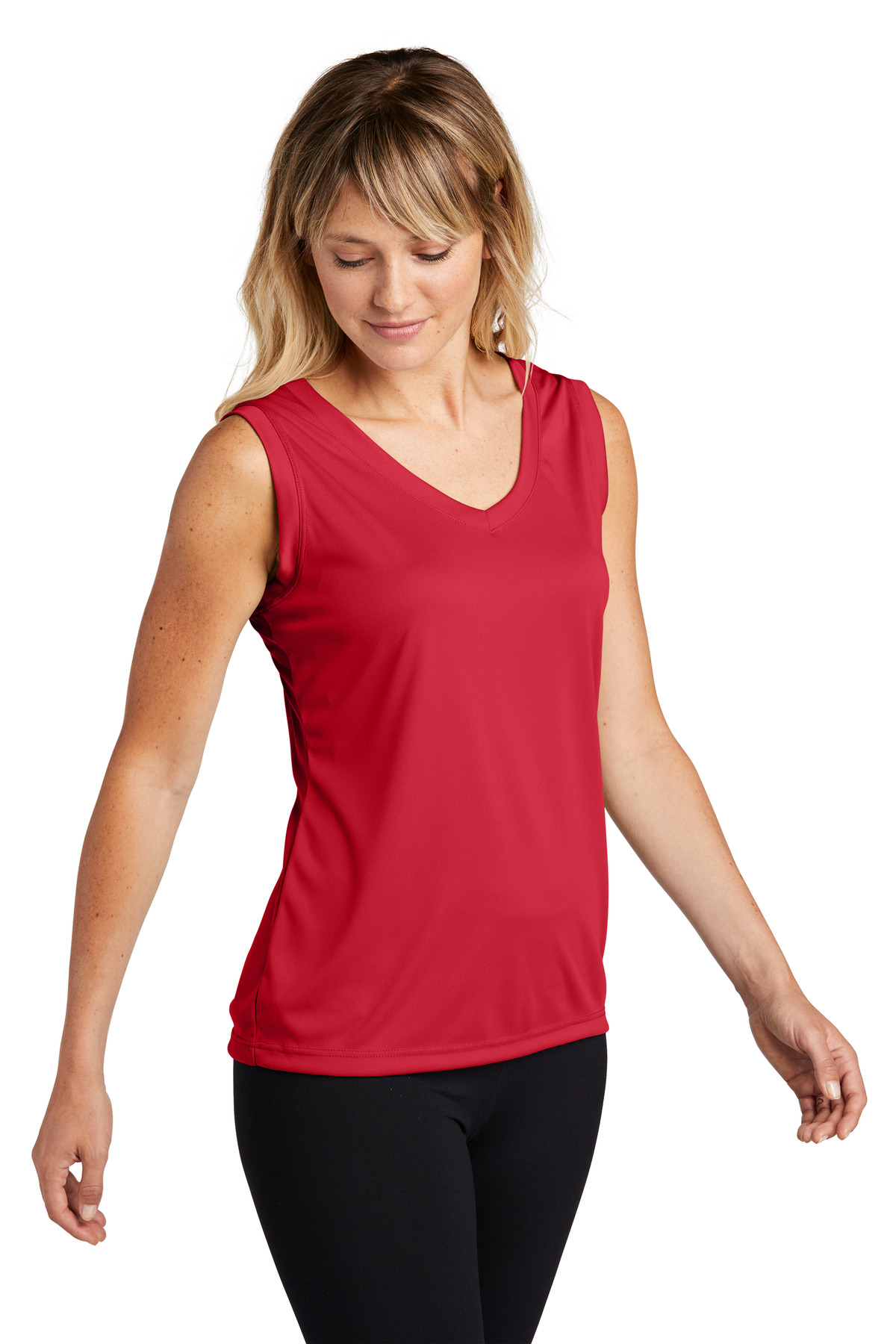Sport-Tek Women's Sleeveless PosiCharge Competitor V-Neck Tee. LST352 27