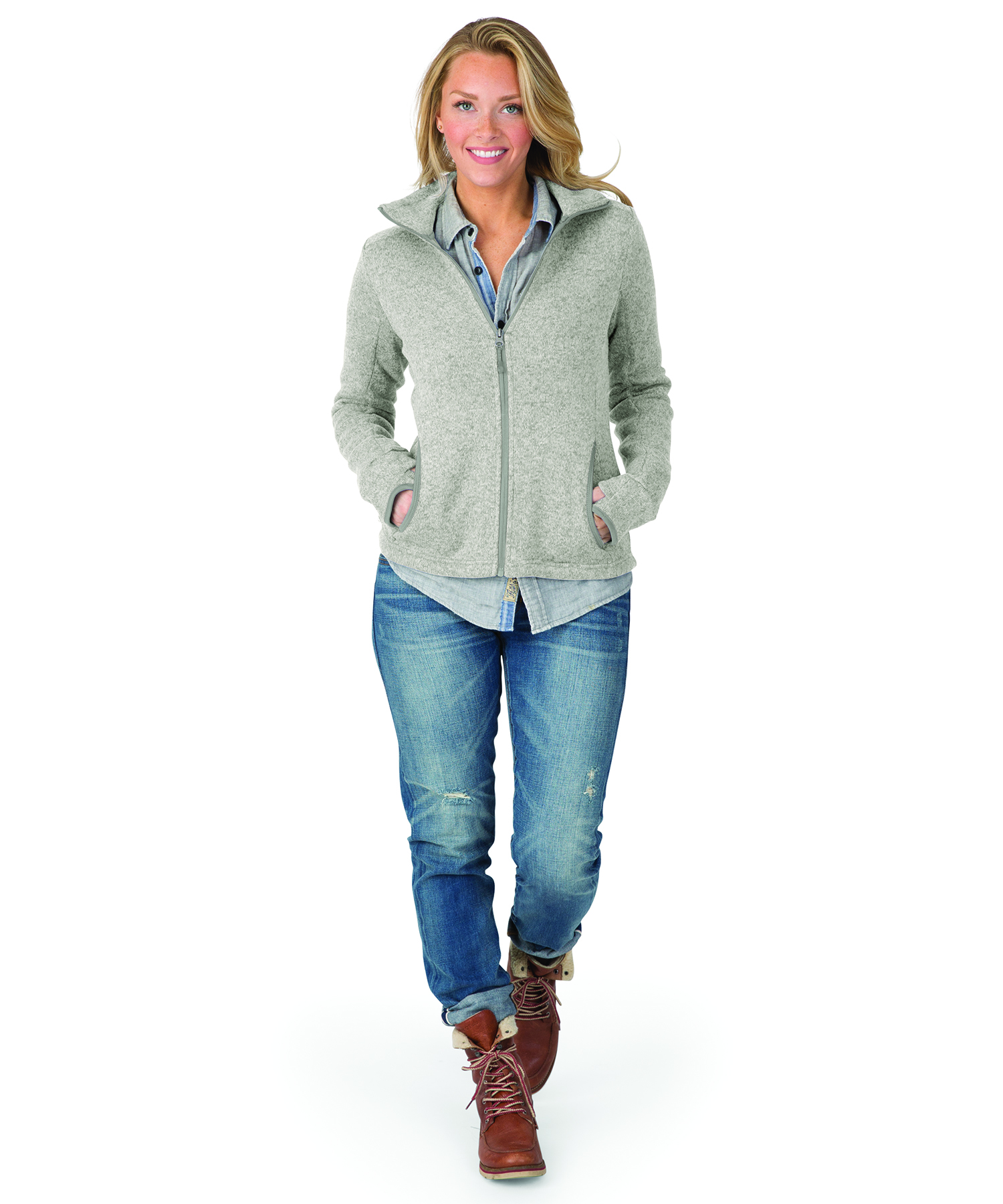 Women's Heathered Fleece Jacket 66