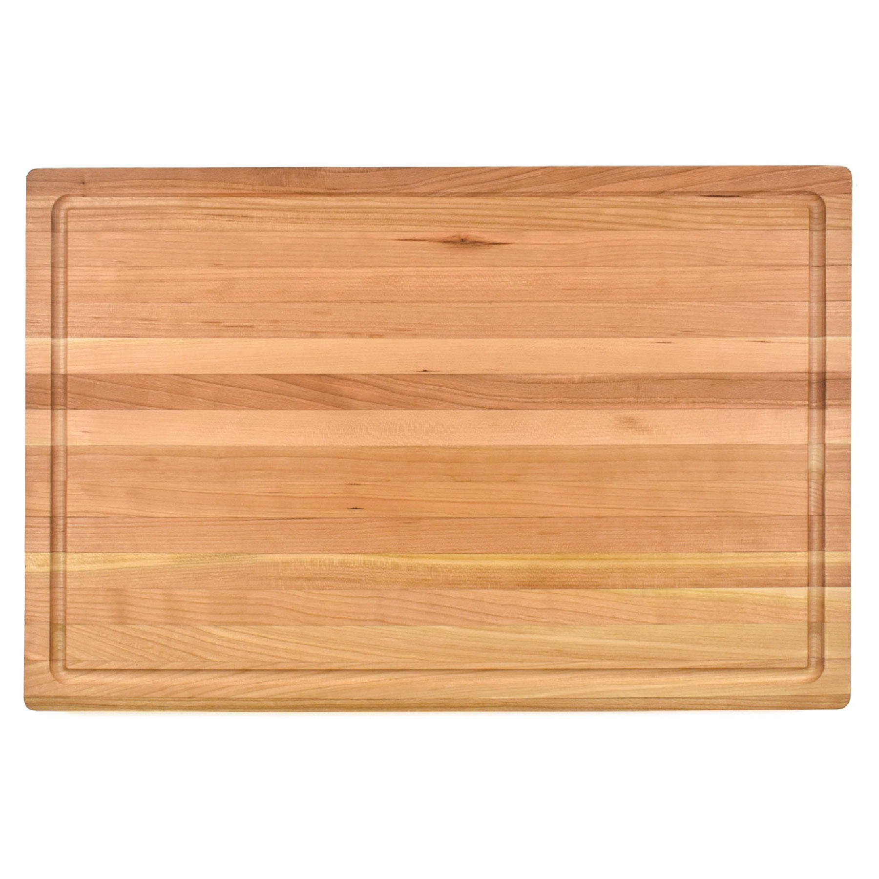 12" x 18" x 1 1/4" Cherry Butcher Block with Juice Groove 4