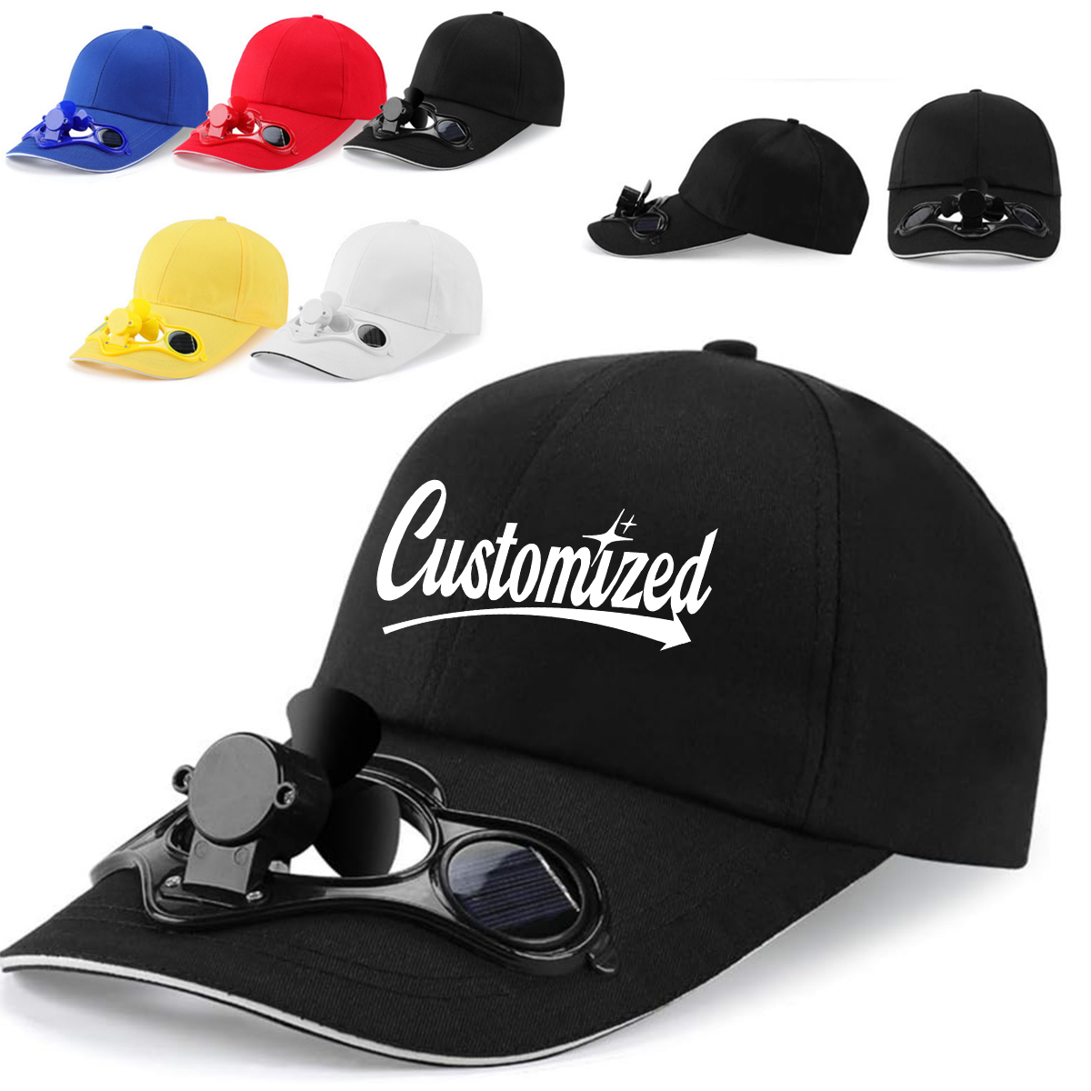 Solar Powered Fan Cap with Sun Protection 3