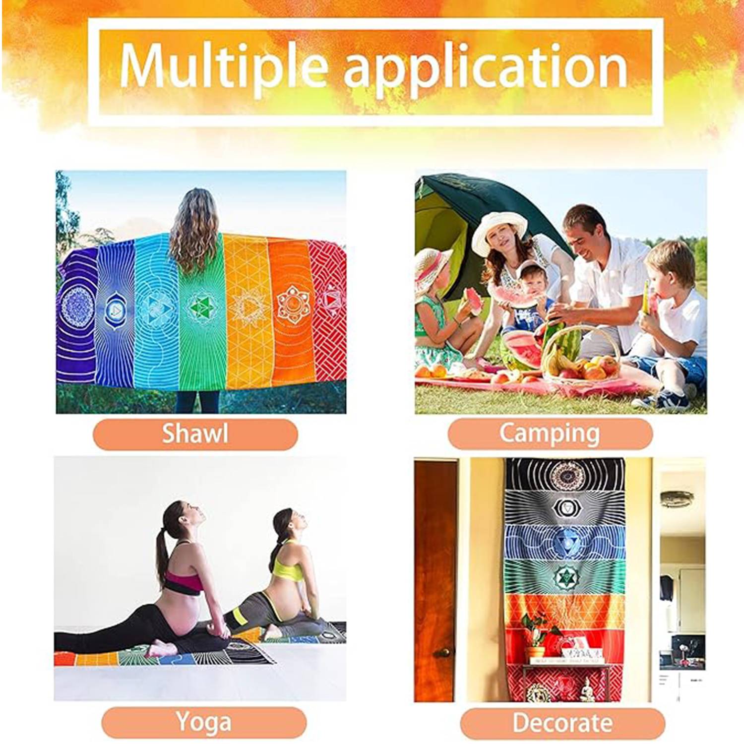Rainbow Chakra Yoga Mat 5