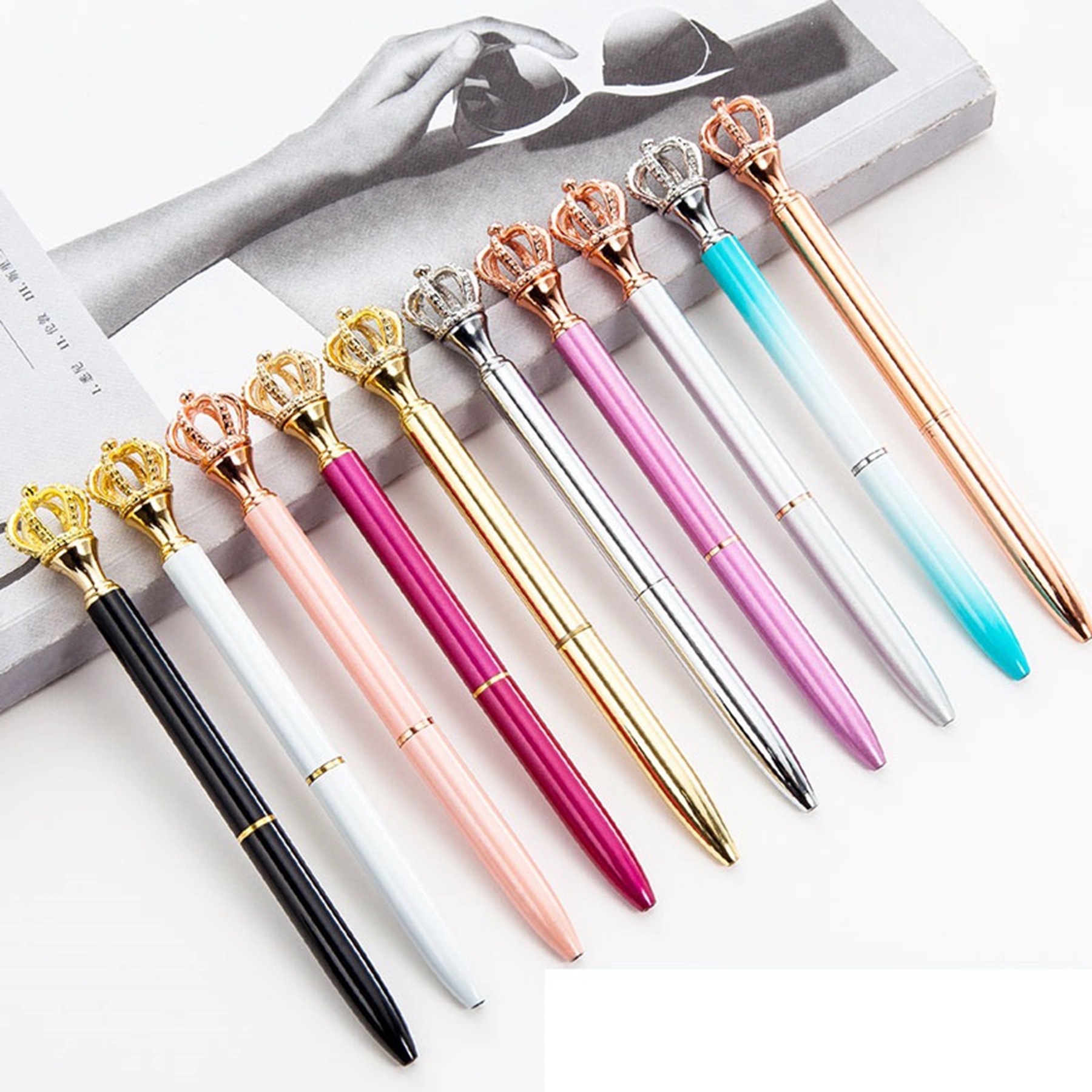 Shiny Metal Royal Crown Ballpoint Pen 9