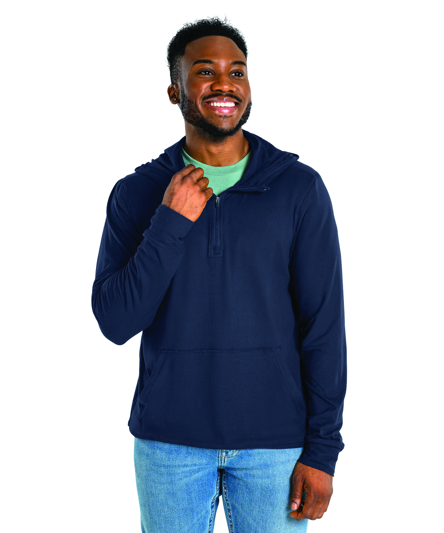 Men's Pulse Performance Quarter Zip Hoodie, custom hoodie or sweatshirt with logo imprint 13