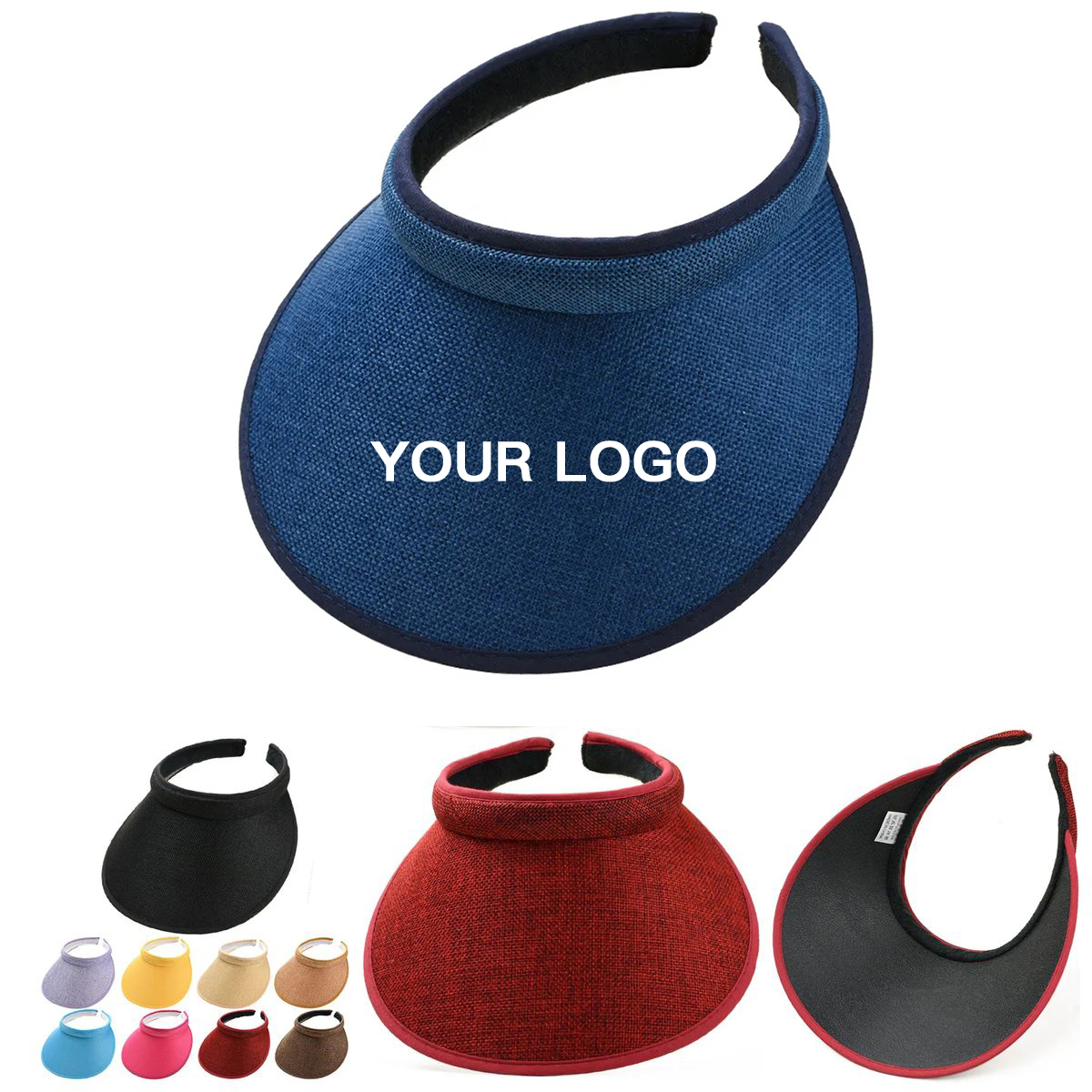 Lightweight Linen Visor Cap For UV Protection 15