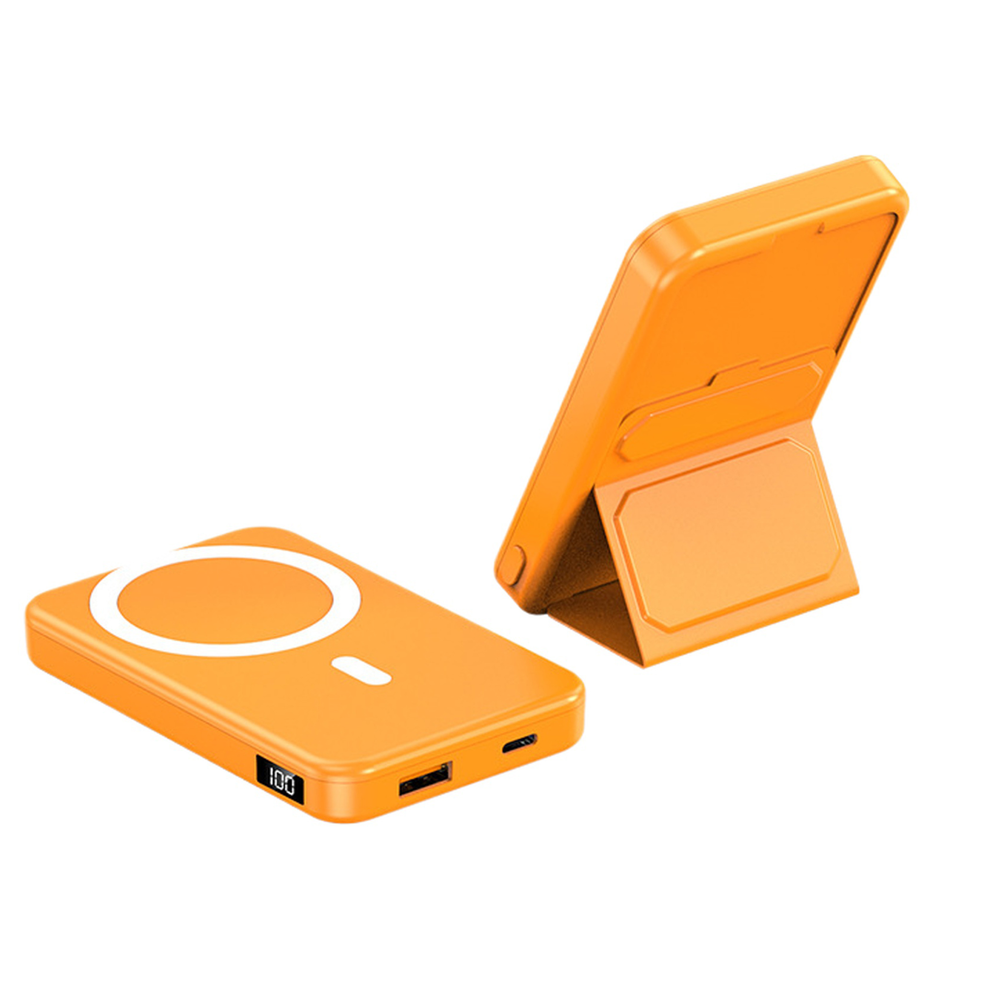 10000mAh Magnetic Wireless Power Bank with Foldable Stand for Phone Charging 1