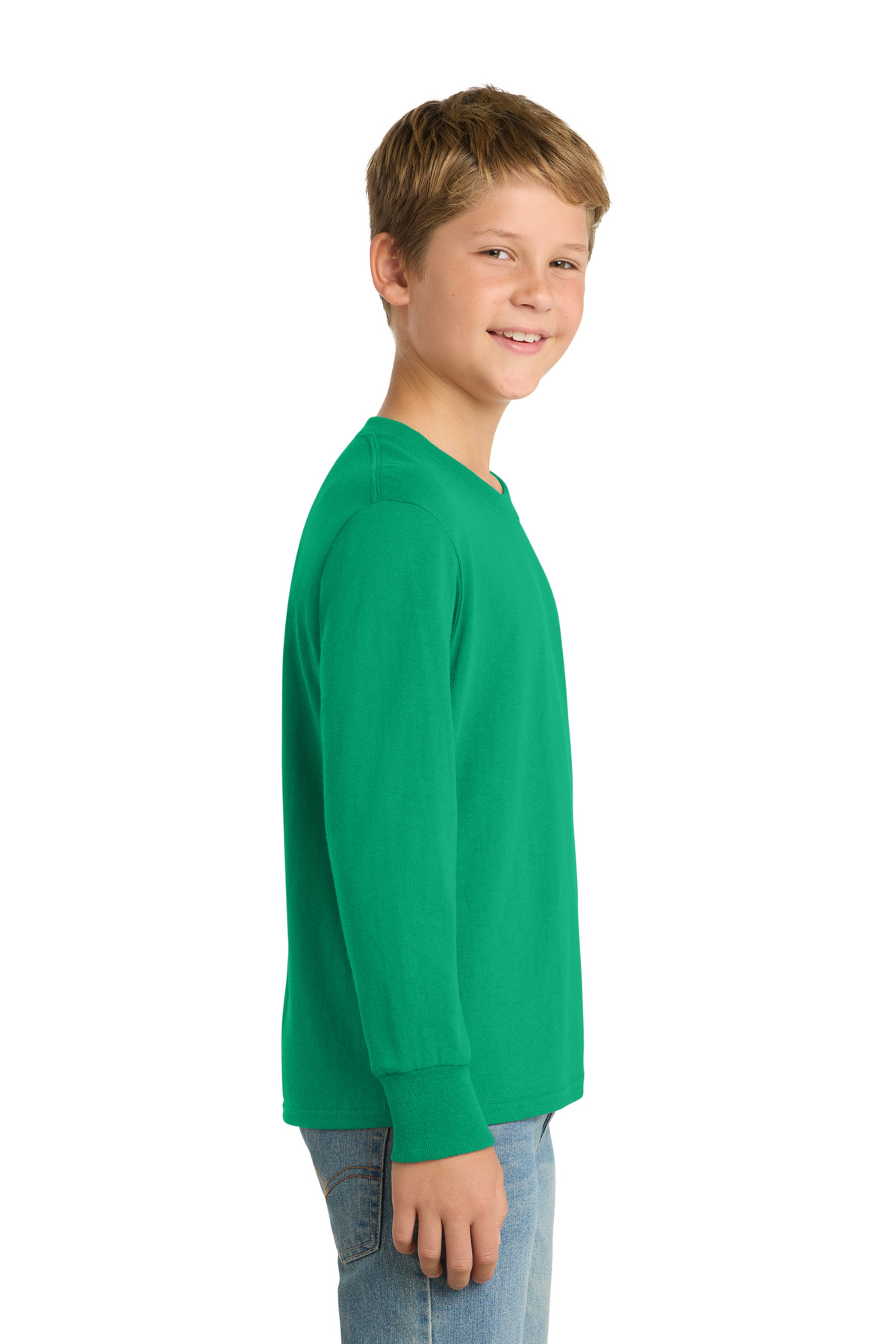 Port & Co Youth Long Sleeve Core Cotton Tee. PC54YLS 118