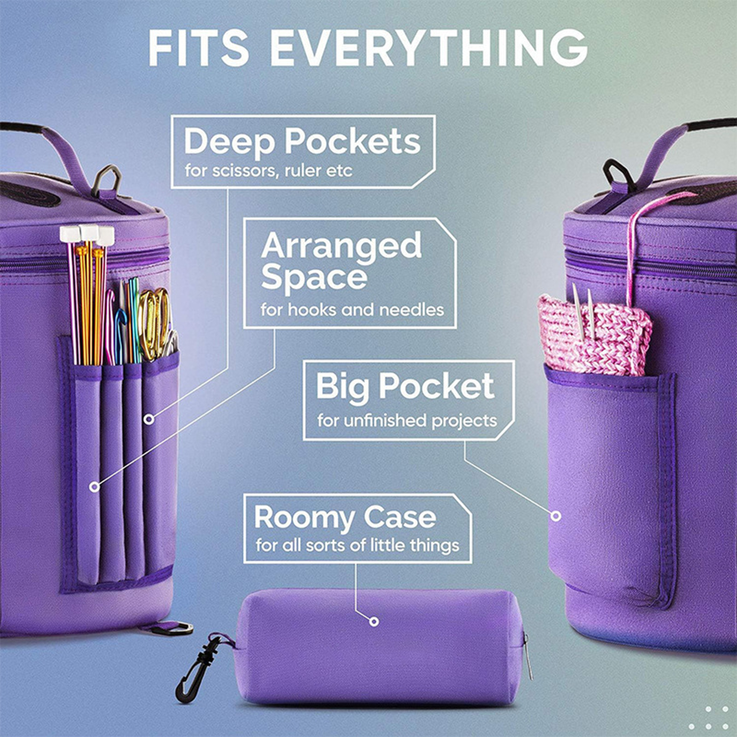 Knitting Bag Yarn Storage 4