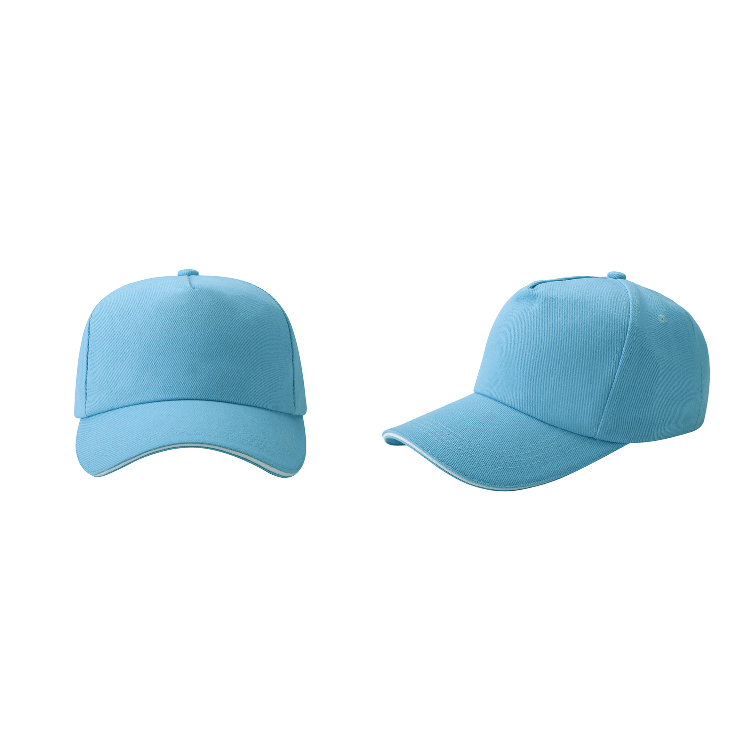 Stock Single-Yarn Drill Cotton 5 Panel Cap w/Double Buckle Back Fastener 11