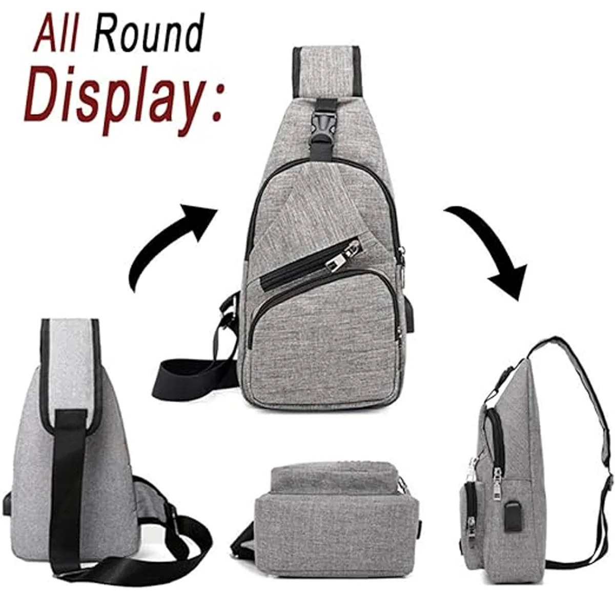 Shoulder Backpack Chest Bags Crossbody Daypack 2