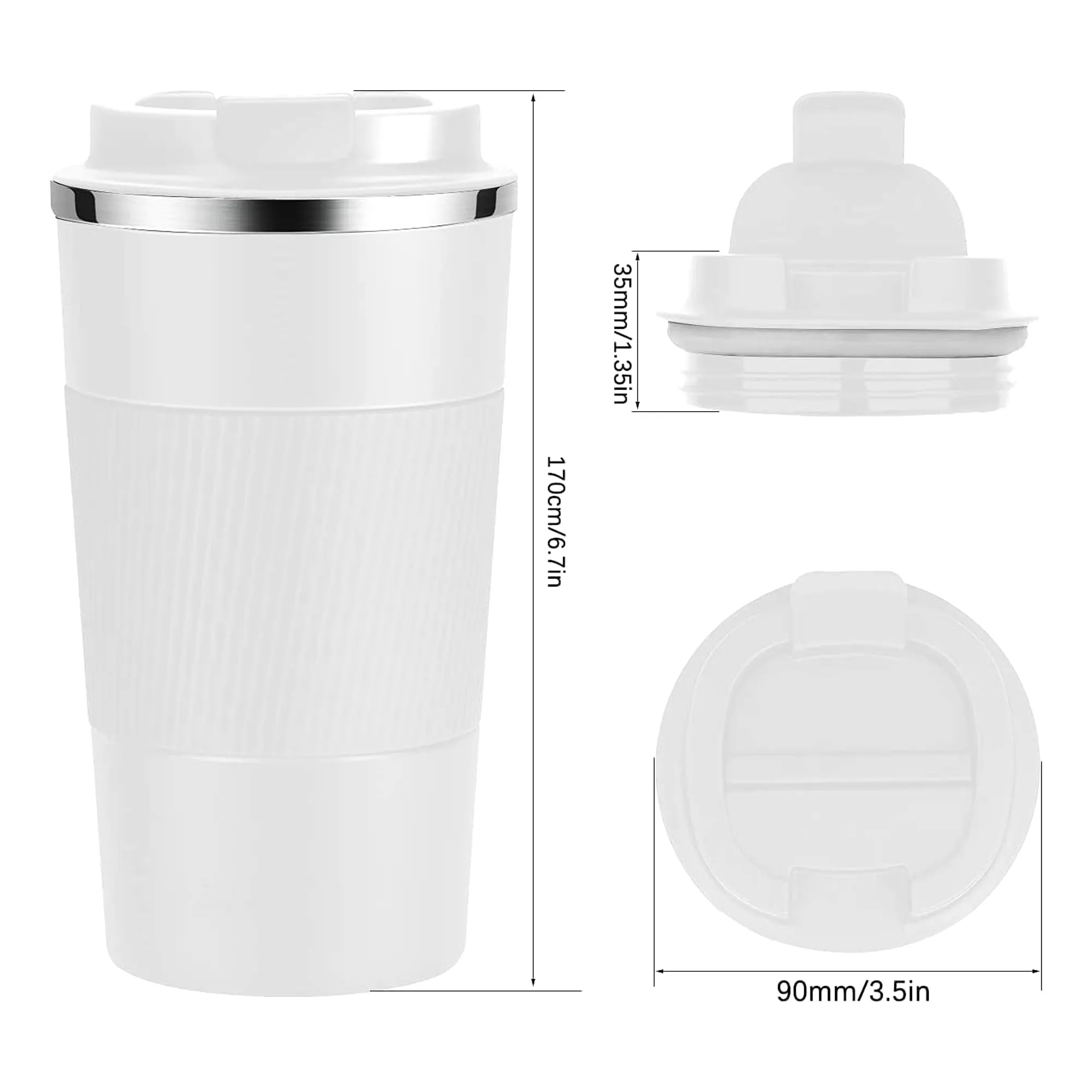 17 oz Travel Coffee Mug Non-Slip Insulated Cup 4