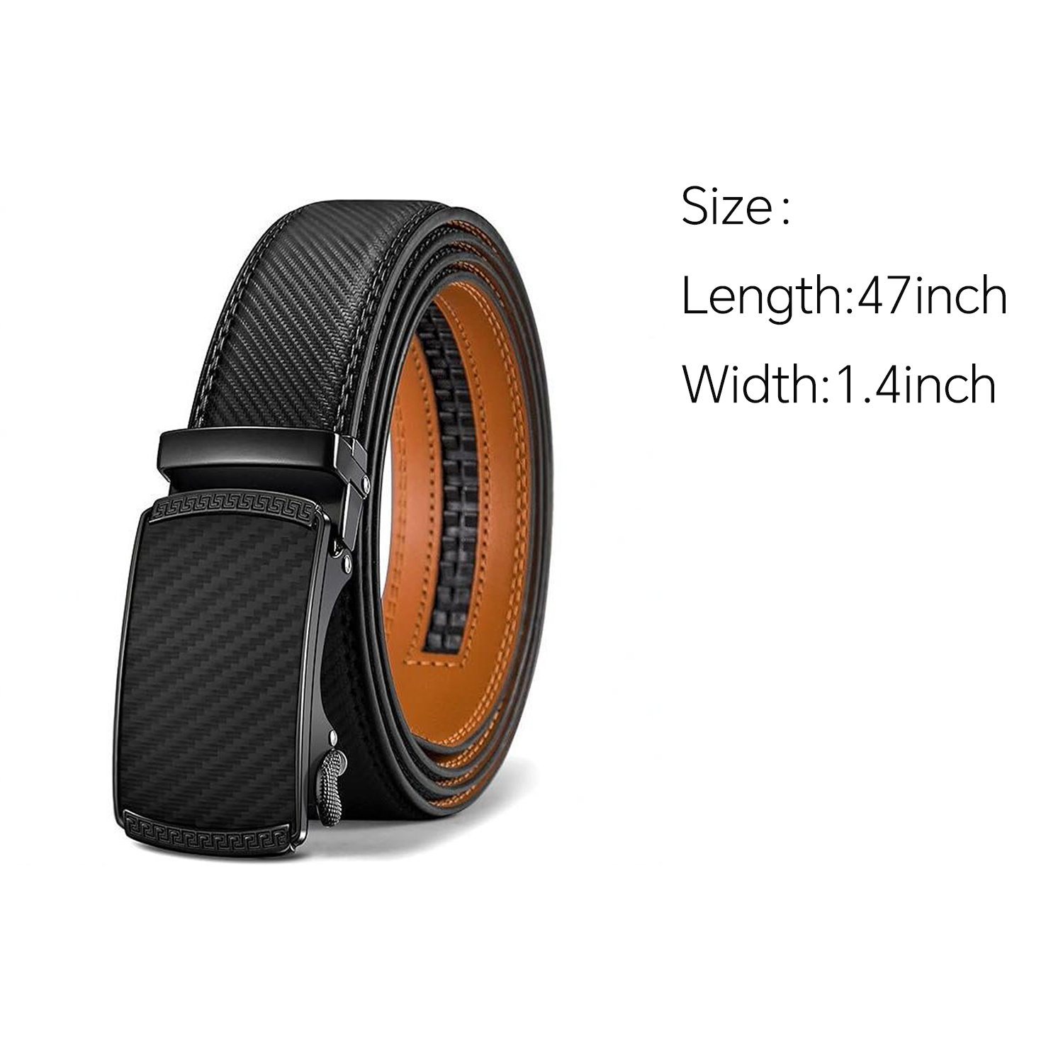 Mens Adjustable Genuine Leather Belt 4