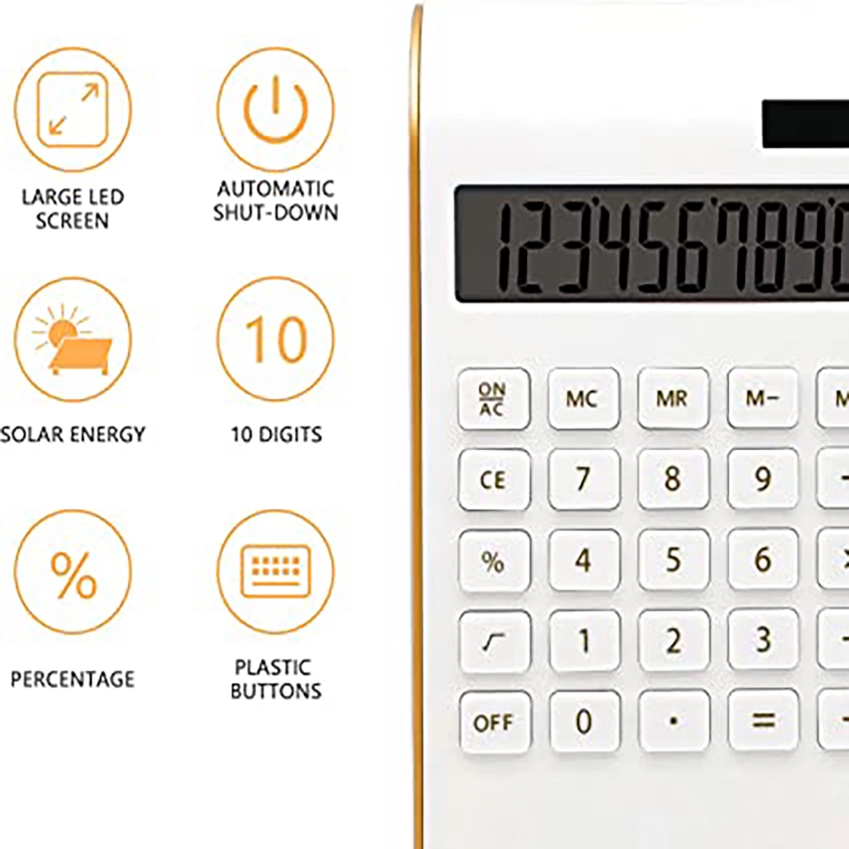 10 Digits Solar Dual Powered Desktop Calculator 2