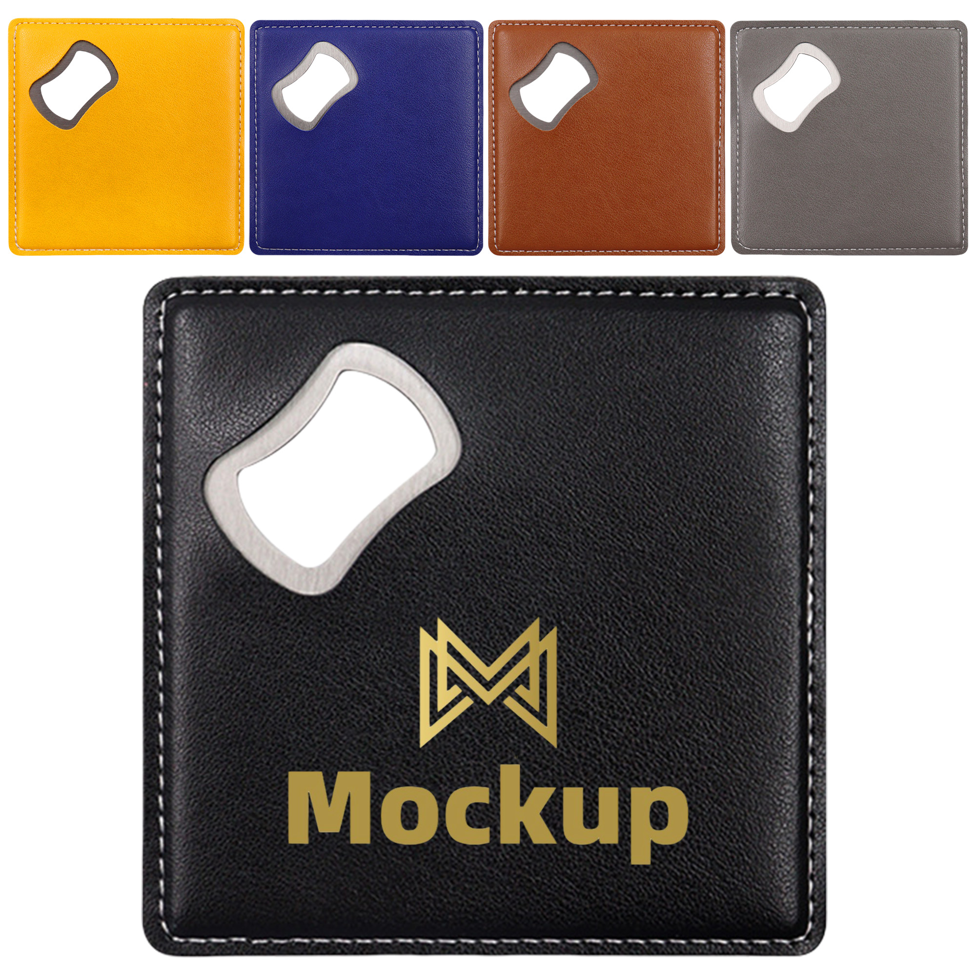 Leather Opener Drink Coaster 3