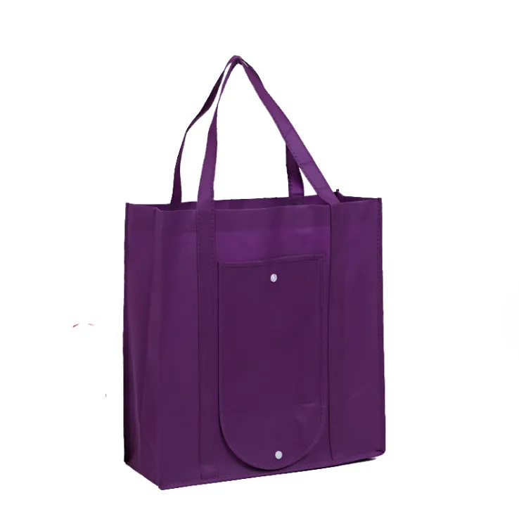 80 GSM Foldable Non Woven Tote Bag W/Snap 4