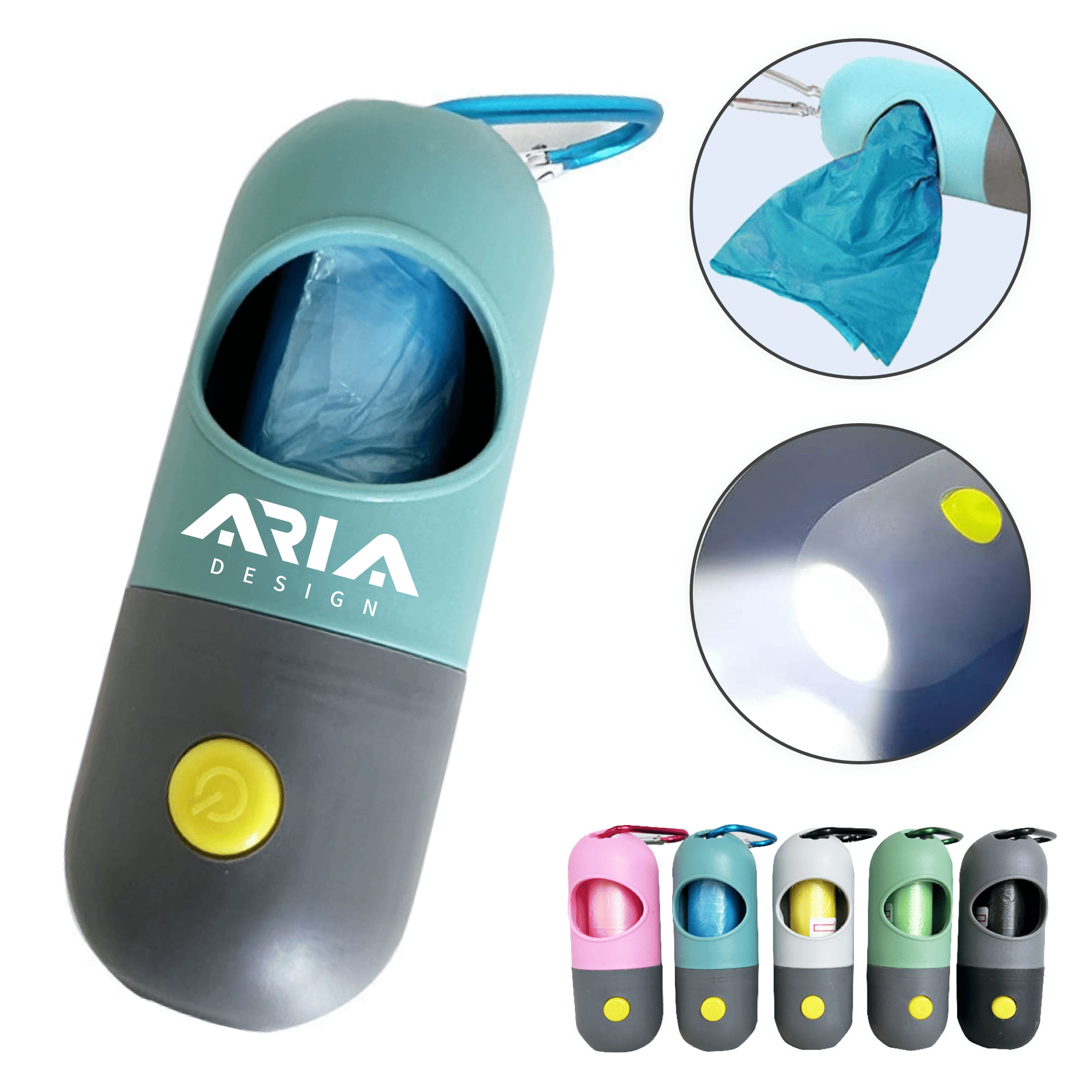 LED Flashlight Pet Waste Bag Dispenser 2