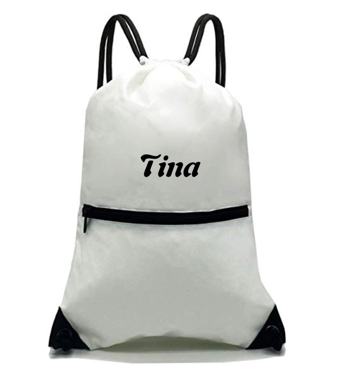 Sports Solid Color Drawstring Backpack 5