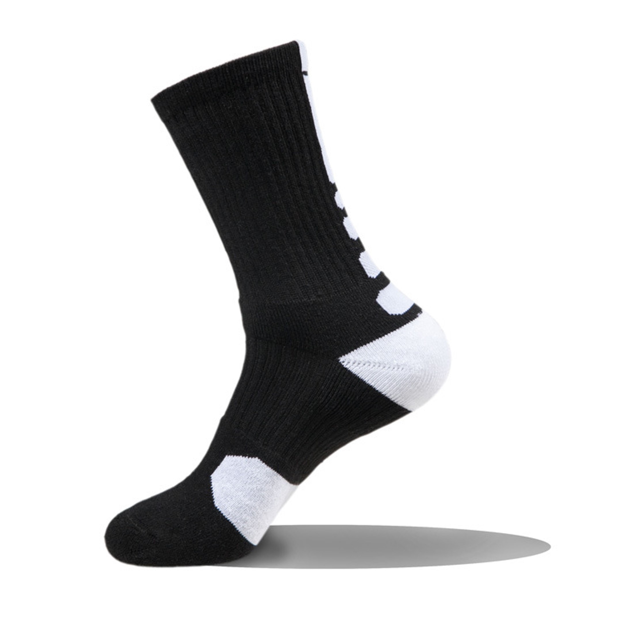 Custom Logo Knit Jacquard Cotton Athletic Crew Socks 4