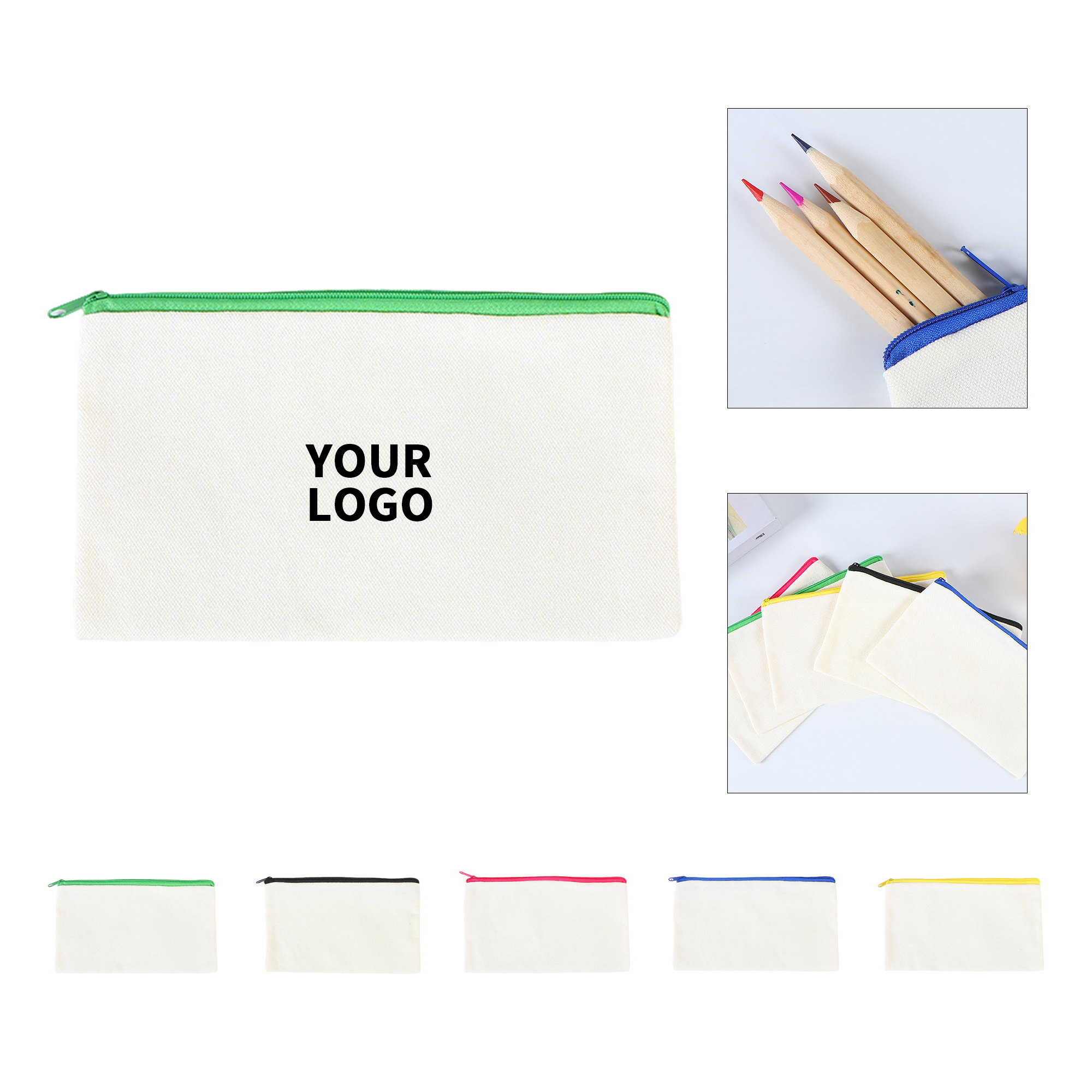 Canvas Zipper Utility Pouch For Pens And Small Tools 2