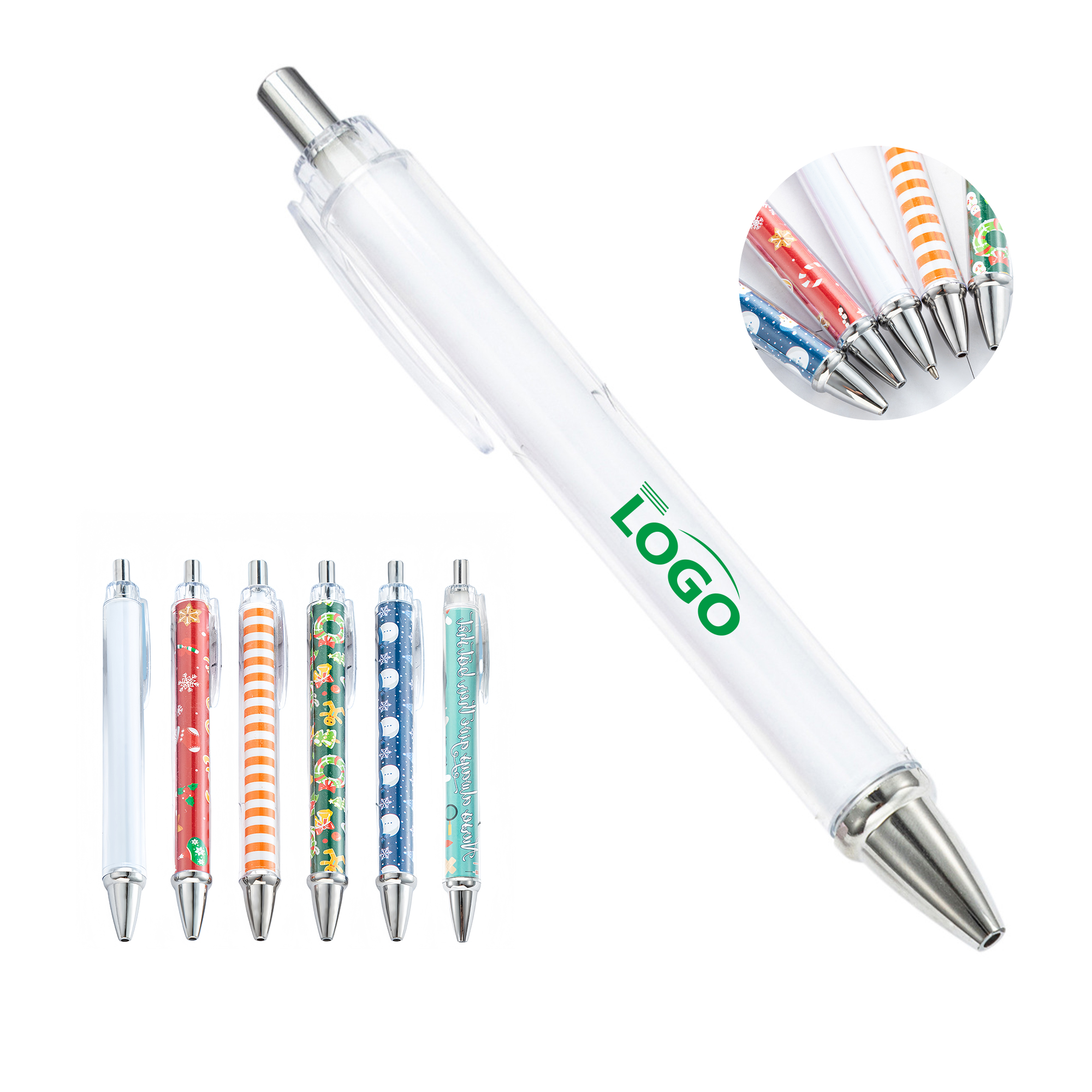 Inner rod roll paper can print advertising plastic pen 2
