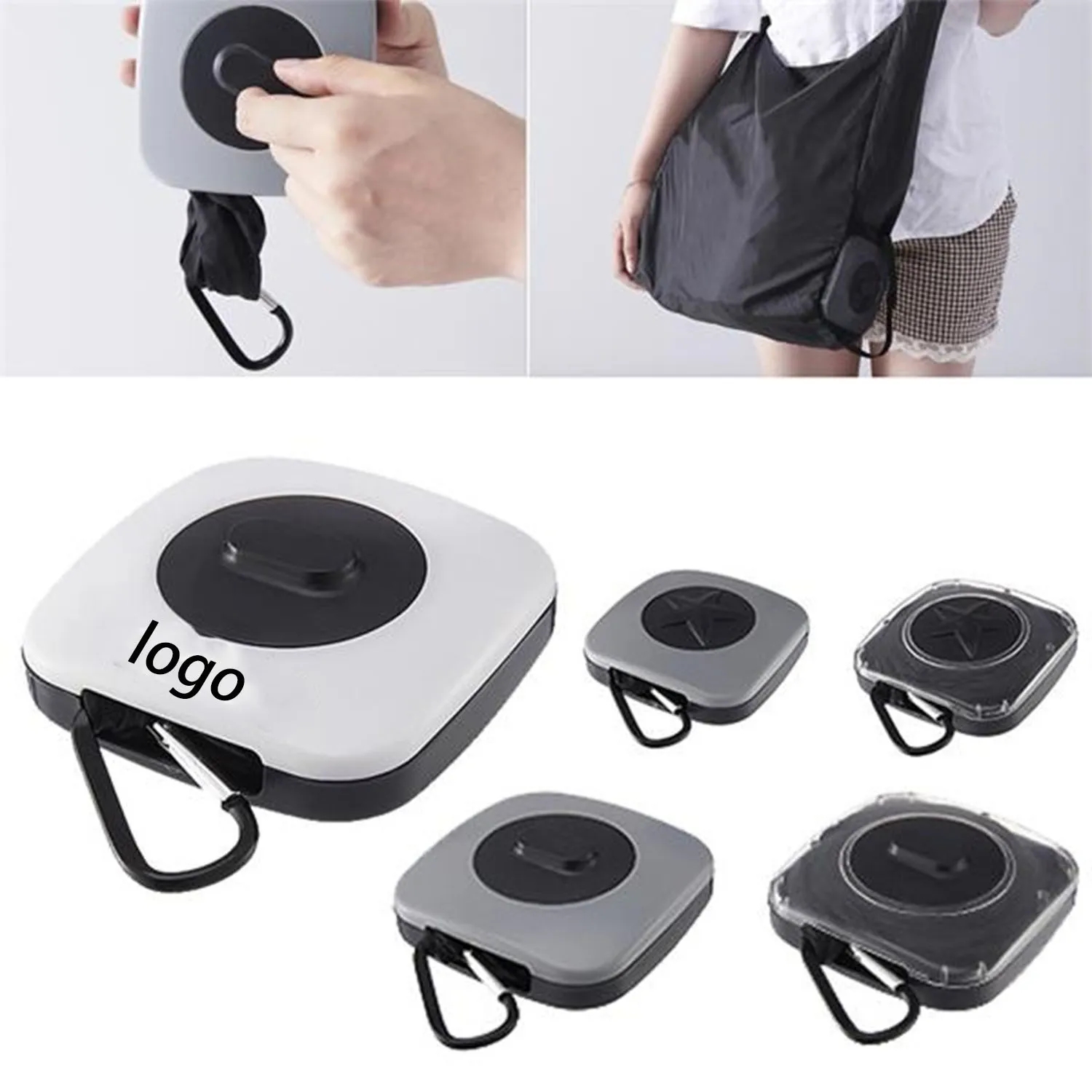 Fashion Collapsible Foldable Nylon Shopping Bag Case 6
